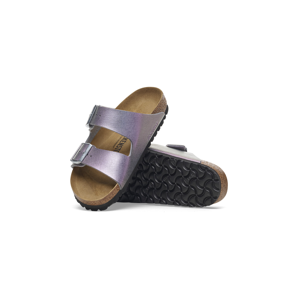 Arizona Saffiano Iridescent Viola Birko-Flor Sandals