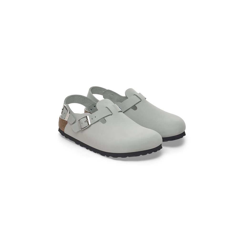 Tokio Pure Sage Nubuck Leather Clogs