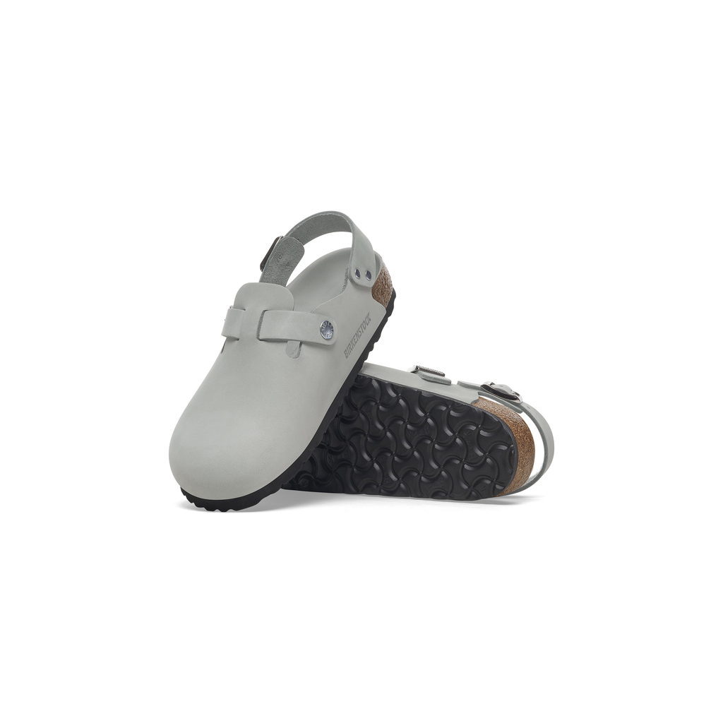 Tokio Pure Sage Nubuck Leather Clogs