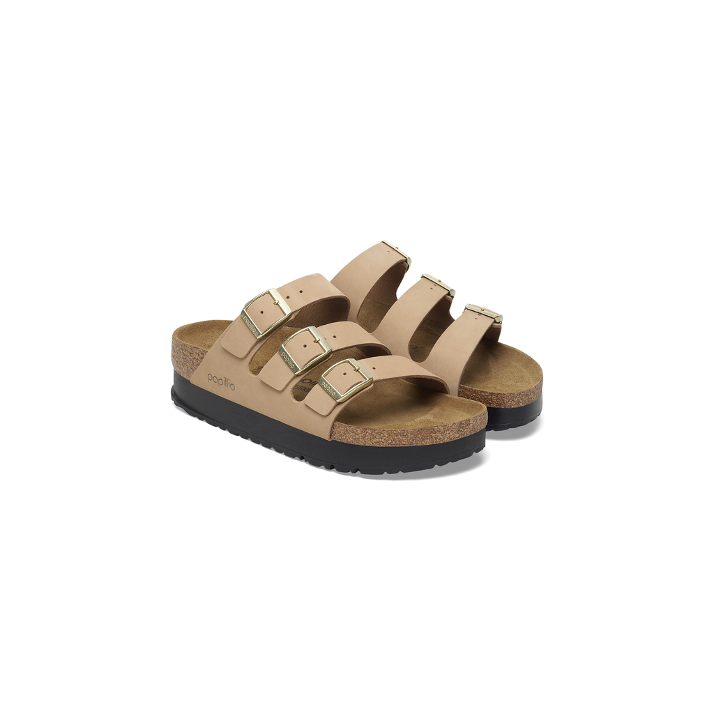 Florida Flex Platform Sandcastle Nubuck Leather Sandals
