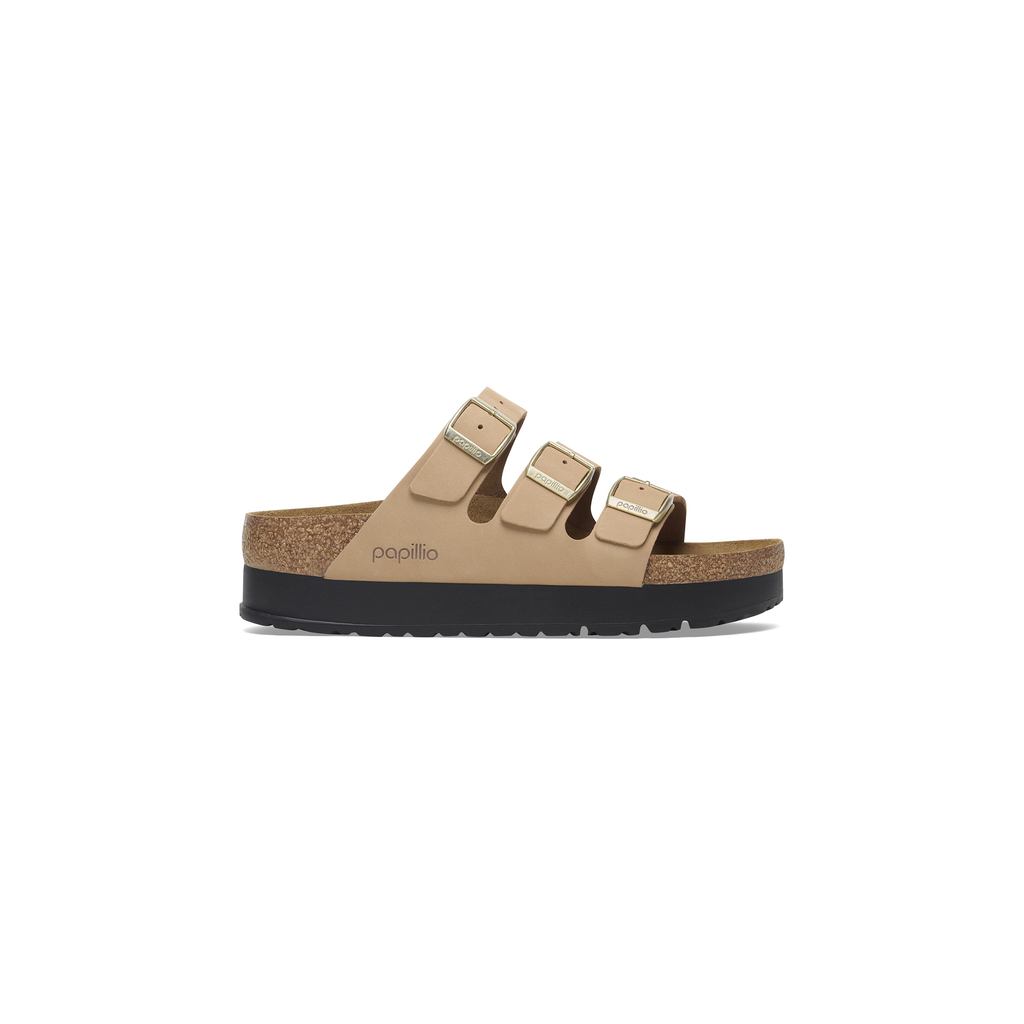 Florida Flex Platform Sandcastle Nubuck Leather Sandals