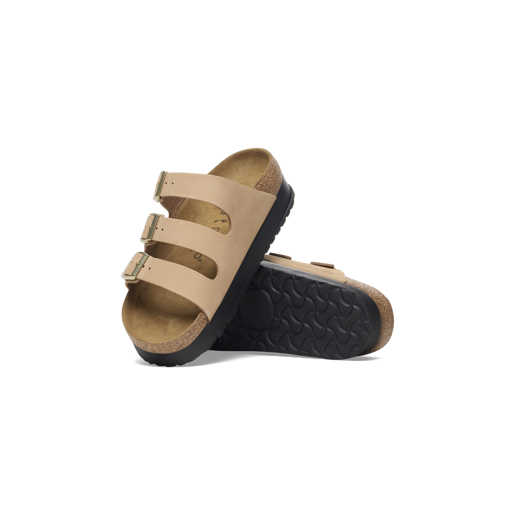 Florida Flex Platform Sandcastle Nubuck Leather Sandals