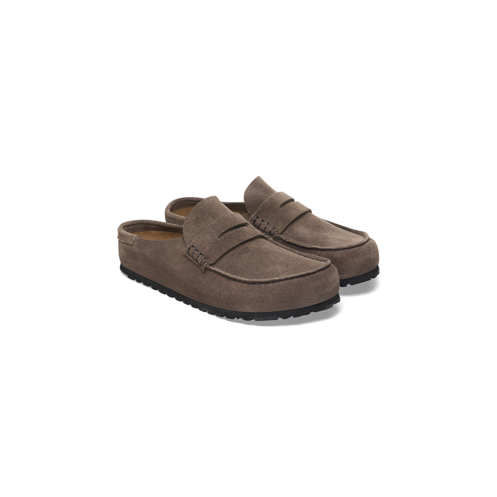 Naples Wrapped Concrete Grey BG Suede Leather Clogs