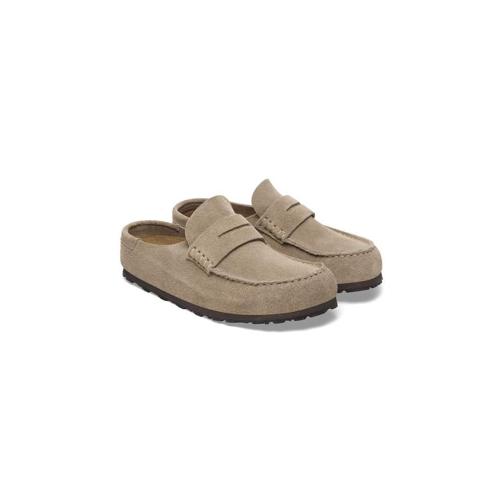 Naples Wrapped Taupe BG Suede Leather Clogs