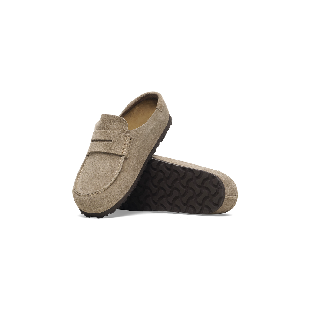 Naples Wrapped Taupe BG Suede Leather Clogs