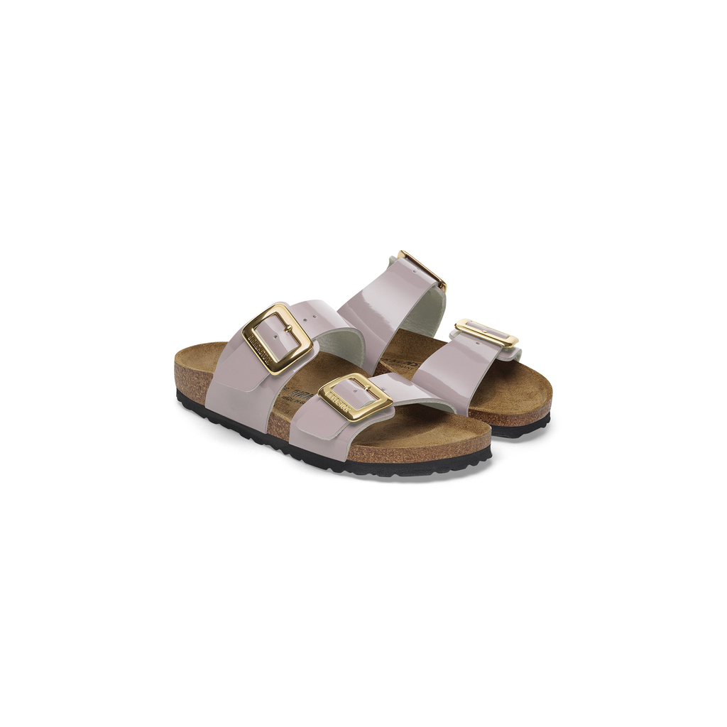 Sydney Cushion Buckle Patent Faded Purple Birko-Flor Sandals