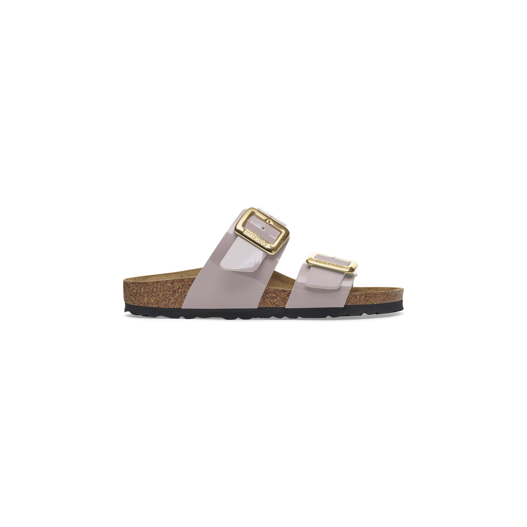 Sydney Cushion Buckle Patent Faded Purple Birko-Flor Sandals