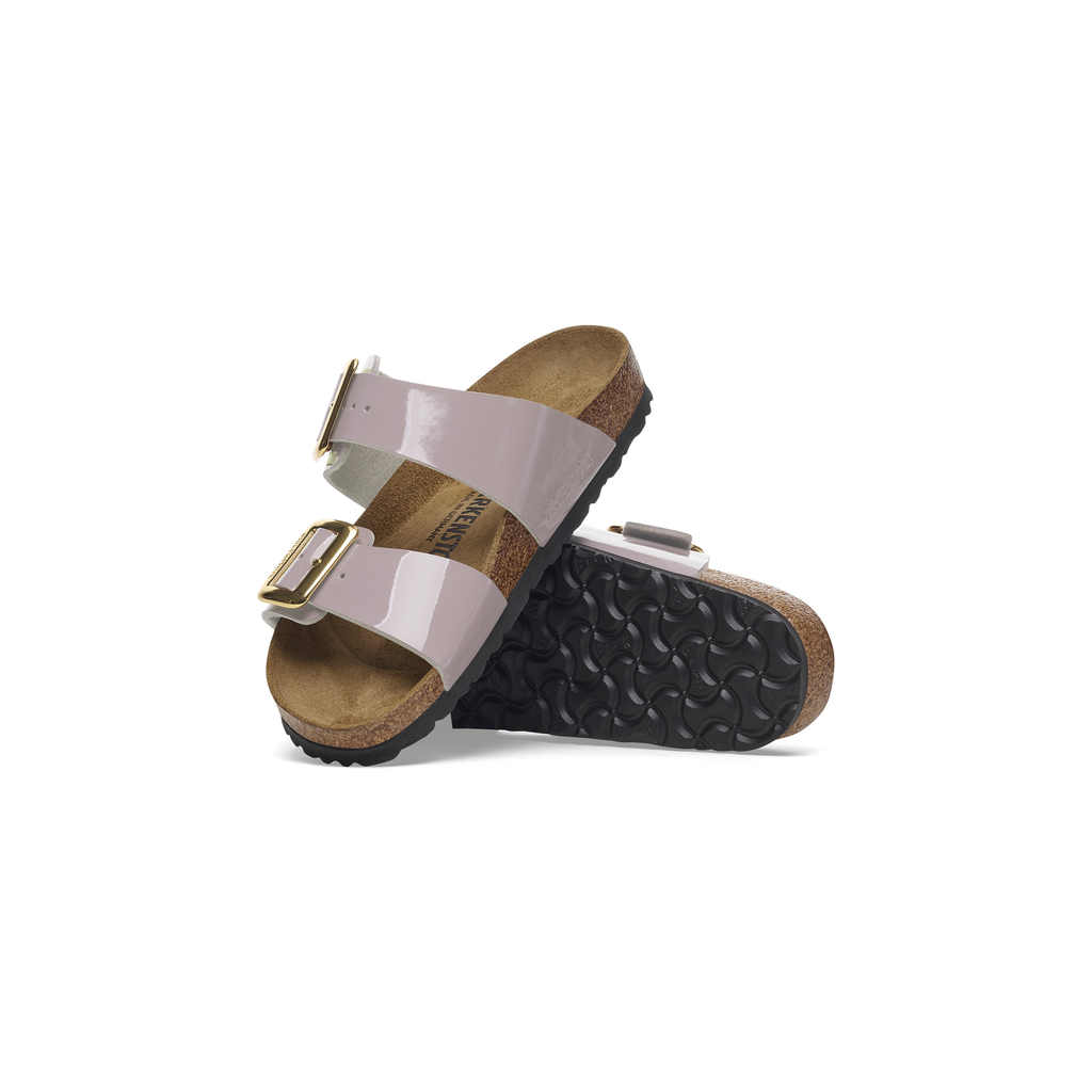 Sydney Cushion Buckle Patent Faded Purple Birko-Flor Sandals