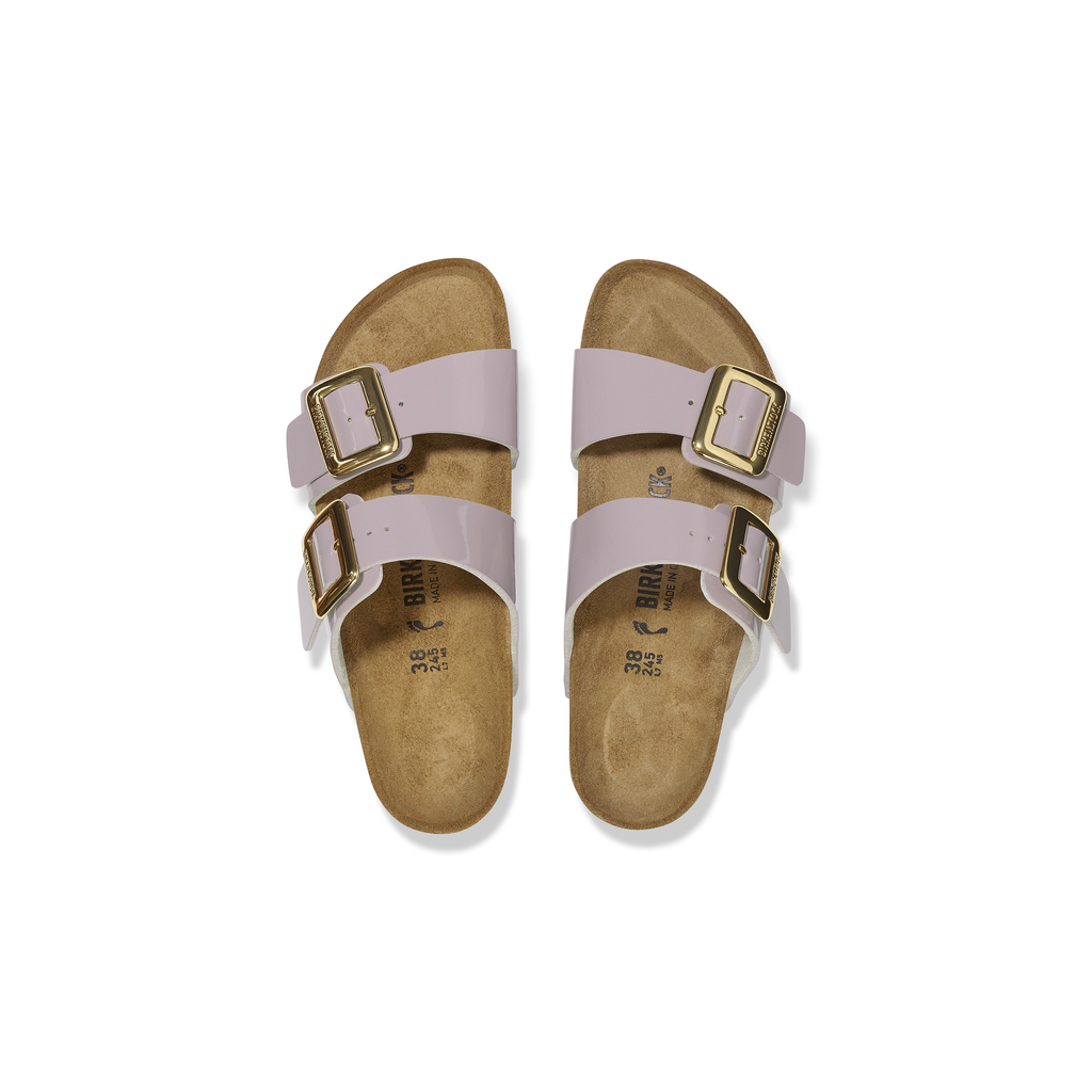 Sydney Cushion Buckle Patent Faded Purple Birko-Flor Sandals