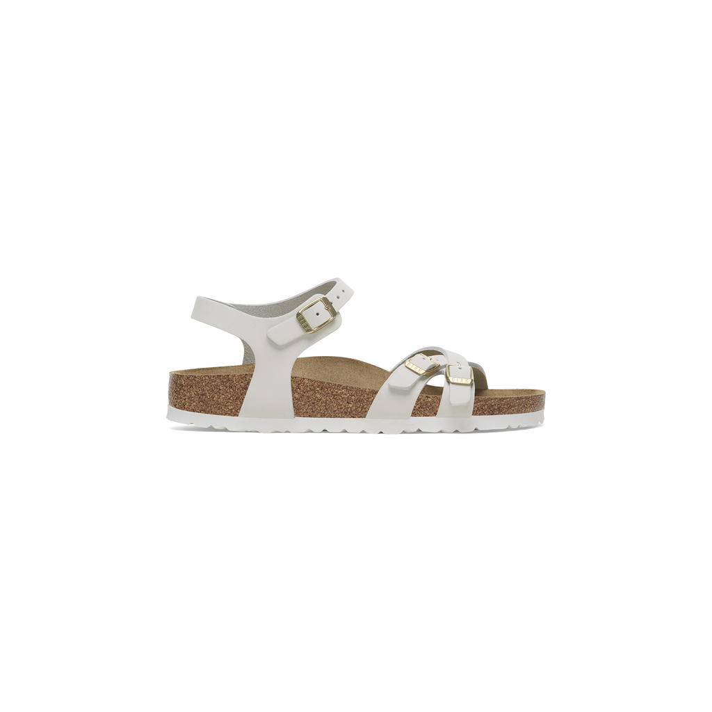 Kumba Antique White Nubuck Leather Sandals