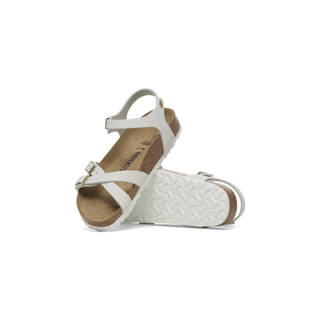 Kumba Antique White Nubuck Leather Sandals