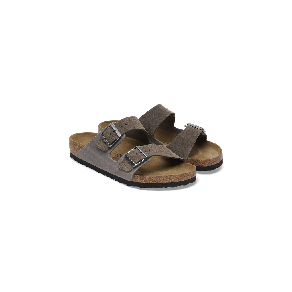 Arizona Concrete Grey Suede/Oiled Leather Sandals