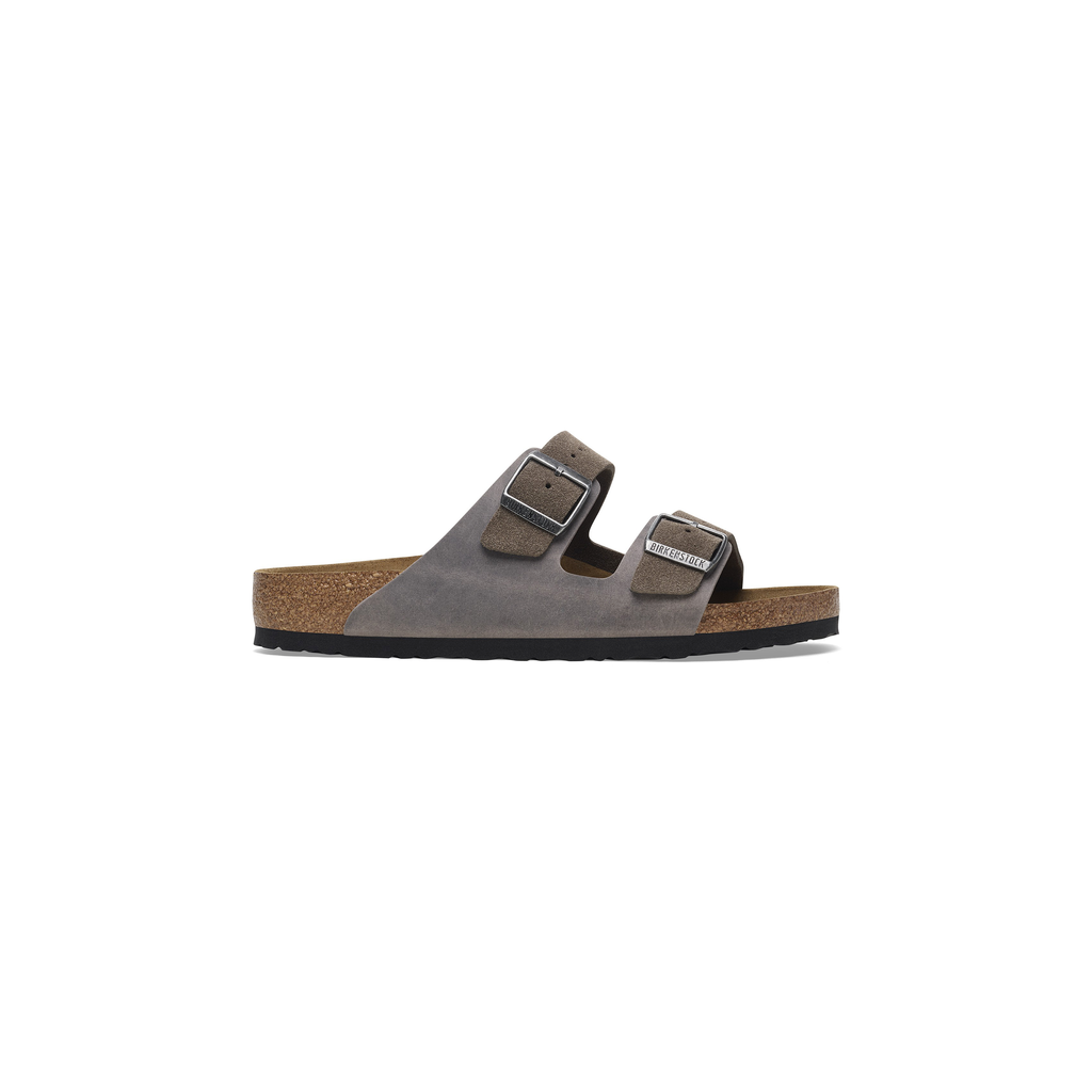 Arizona Concrete Grey Suede/Oiled Leather Sandals