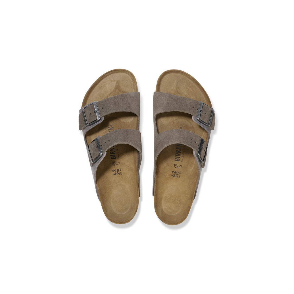 Arizona Concrete Grey Suede/Oiled Leather Sandals