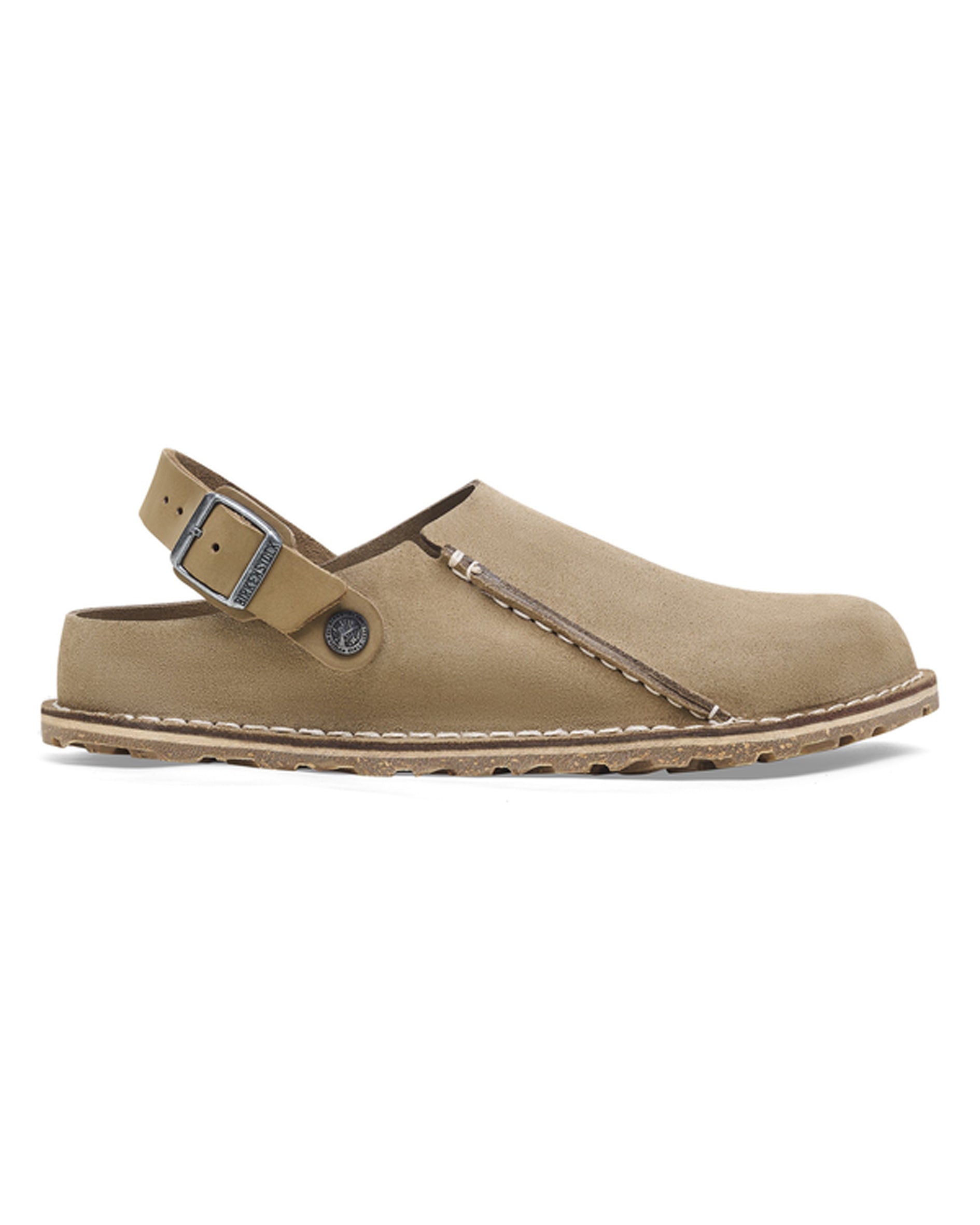 Lutry Premium Grey Taupe Suede Leather Clogs