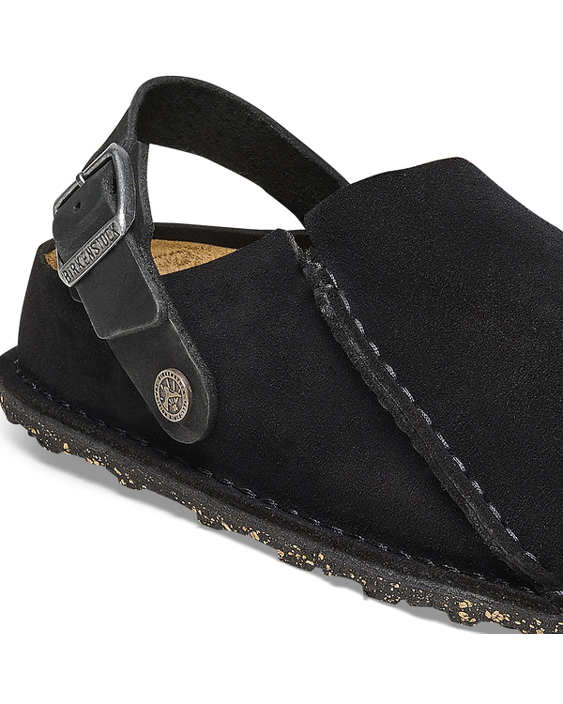 Lutry Premium Black Suede Leather Clogs