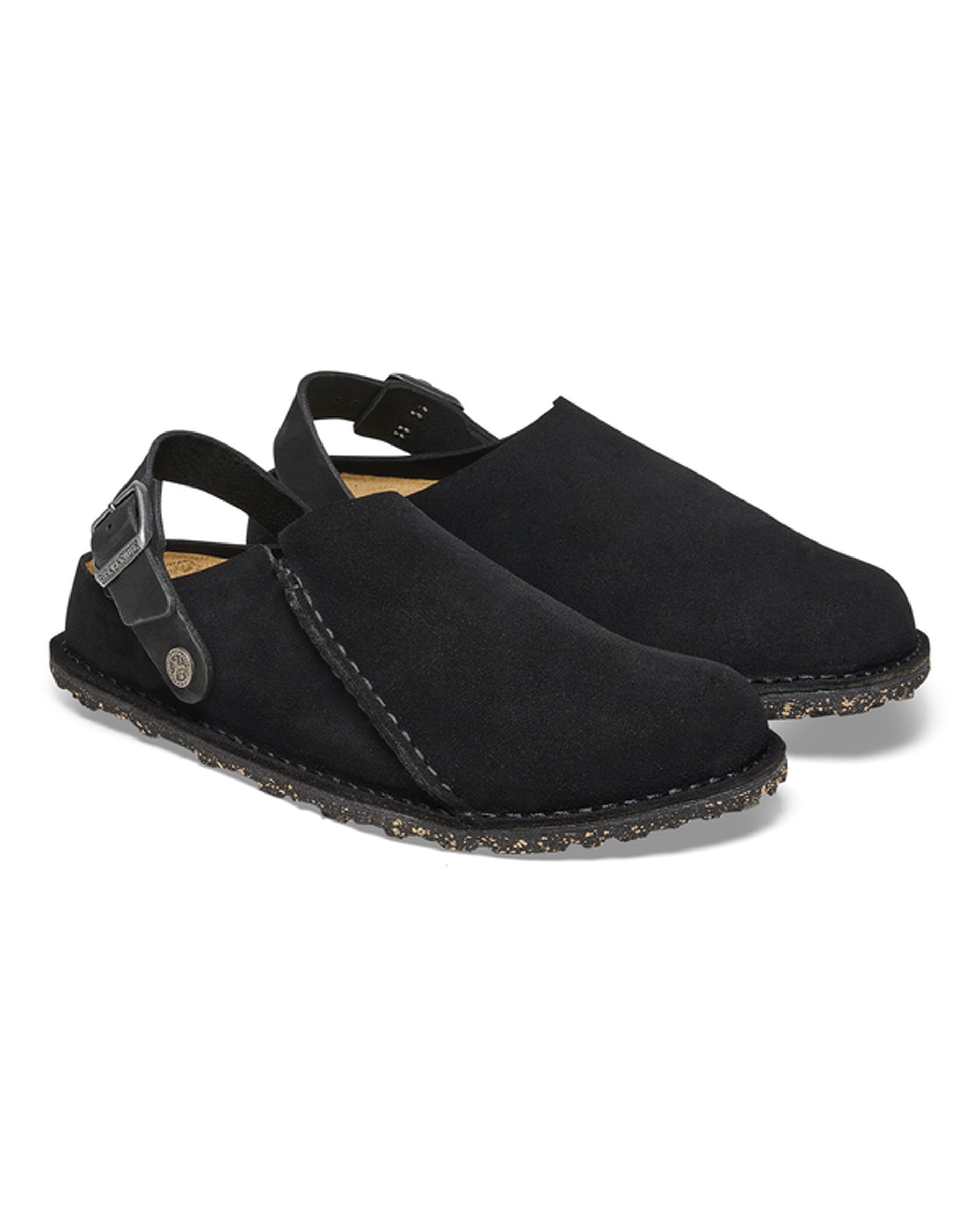 Lutry Premium Black Suede Leather Clogs