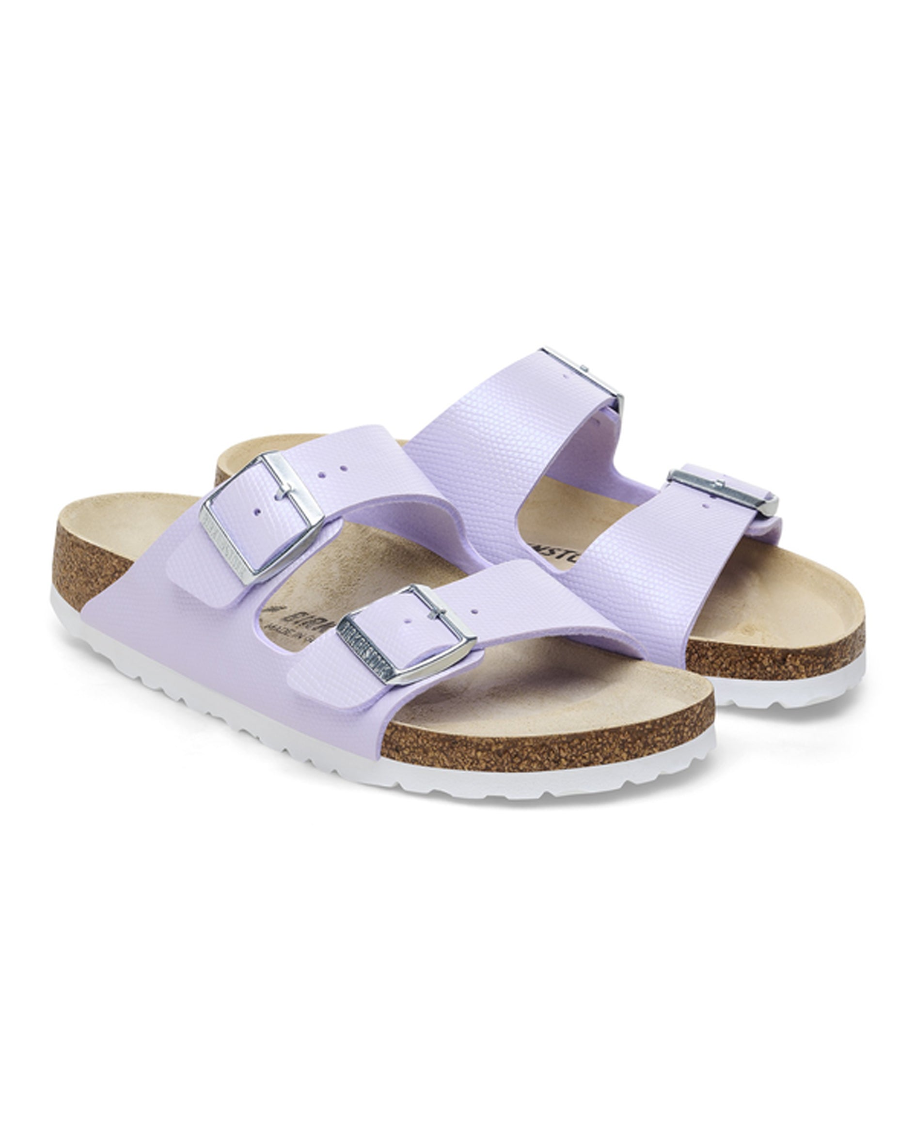 Arizona Shiny Lizard Purple Fog Birko-Flor Sandals