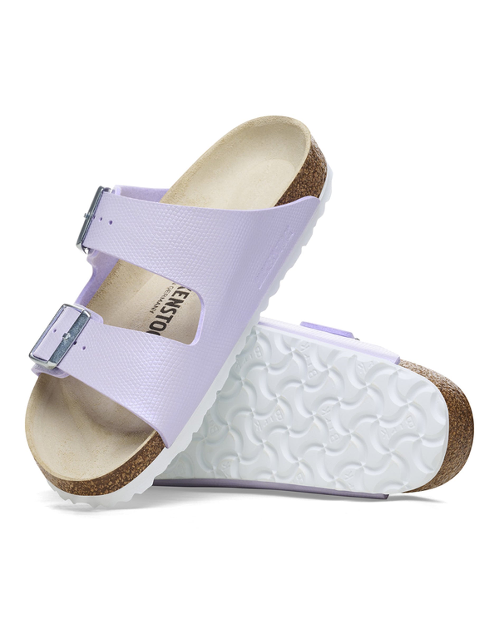 Arizona Shiny Lizard Purple Fog Birko-Flor Sandals