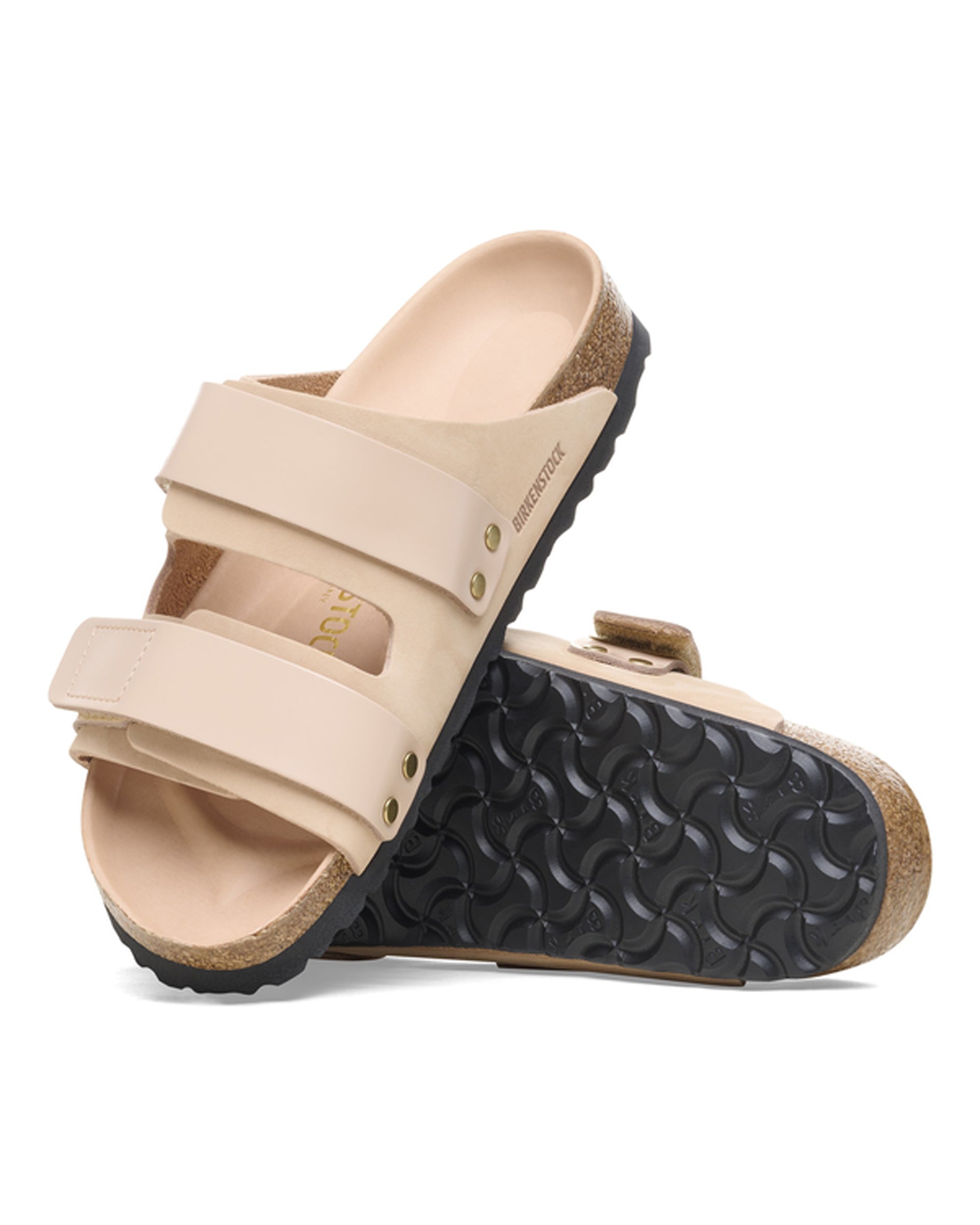 Uji High Shine New Beige Leather Sandals