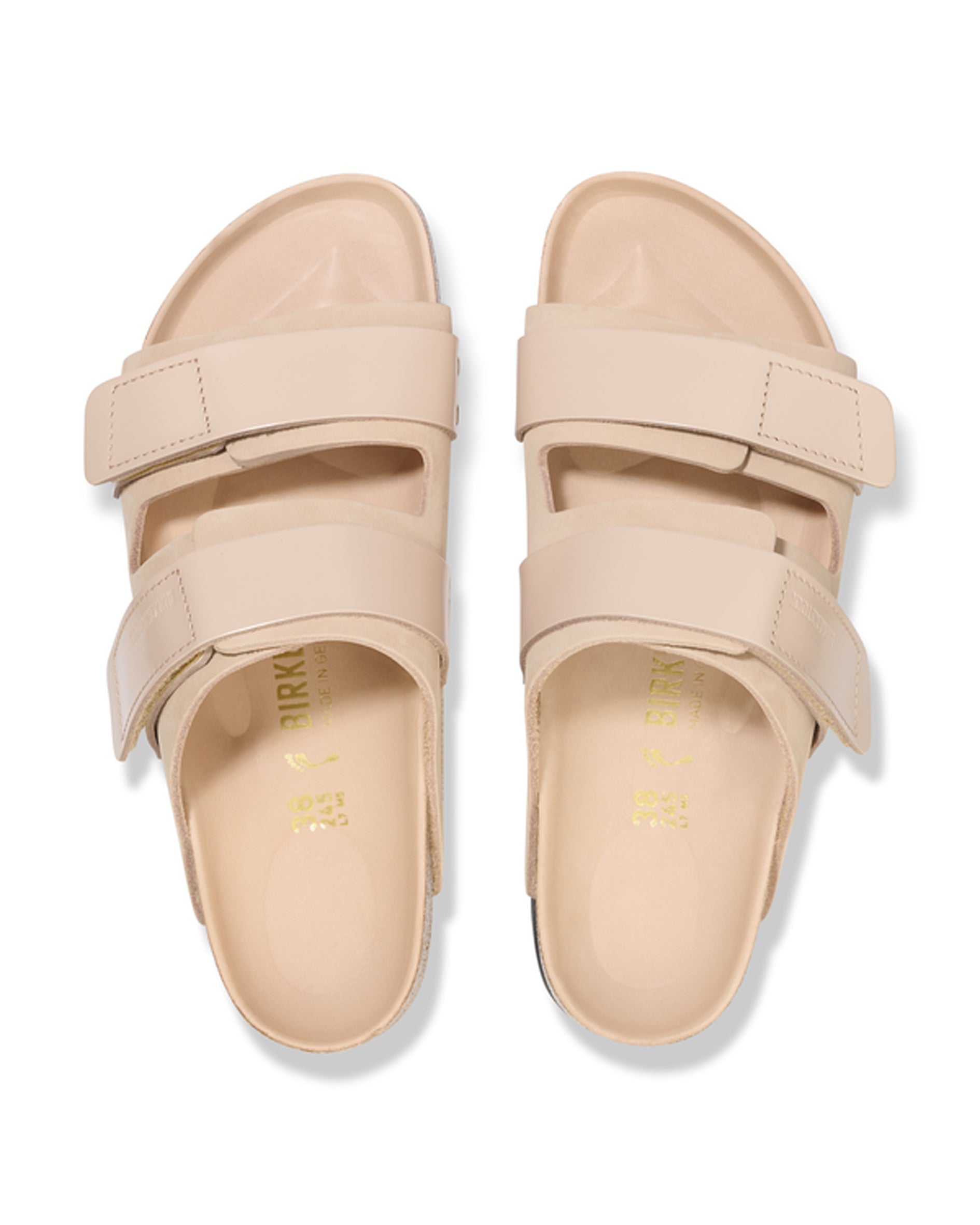 Uji High Shine New Beige Leather Sandals