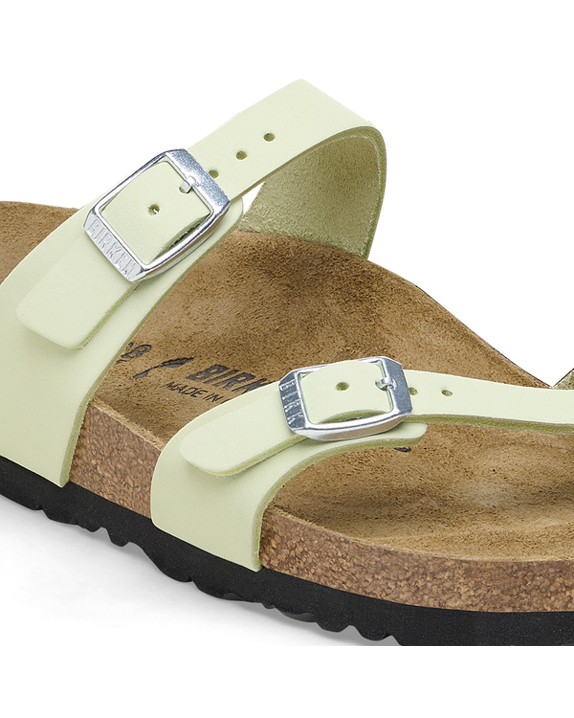 Mayari Faded Lime Nubuck Leather Sandals