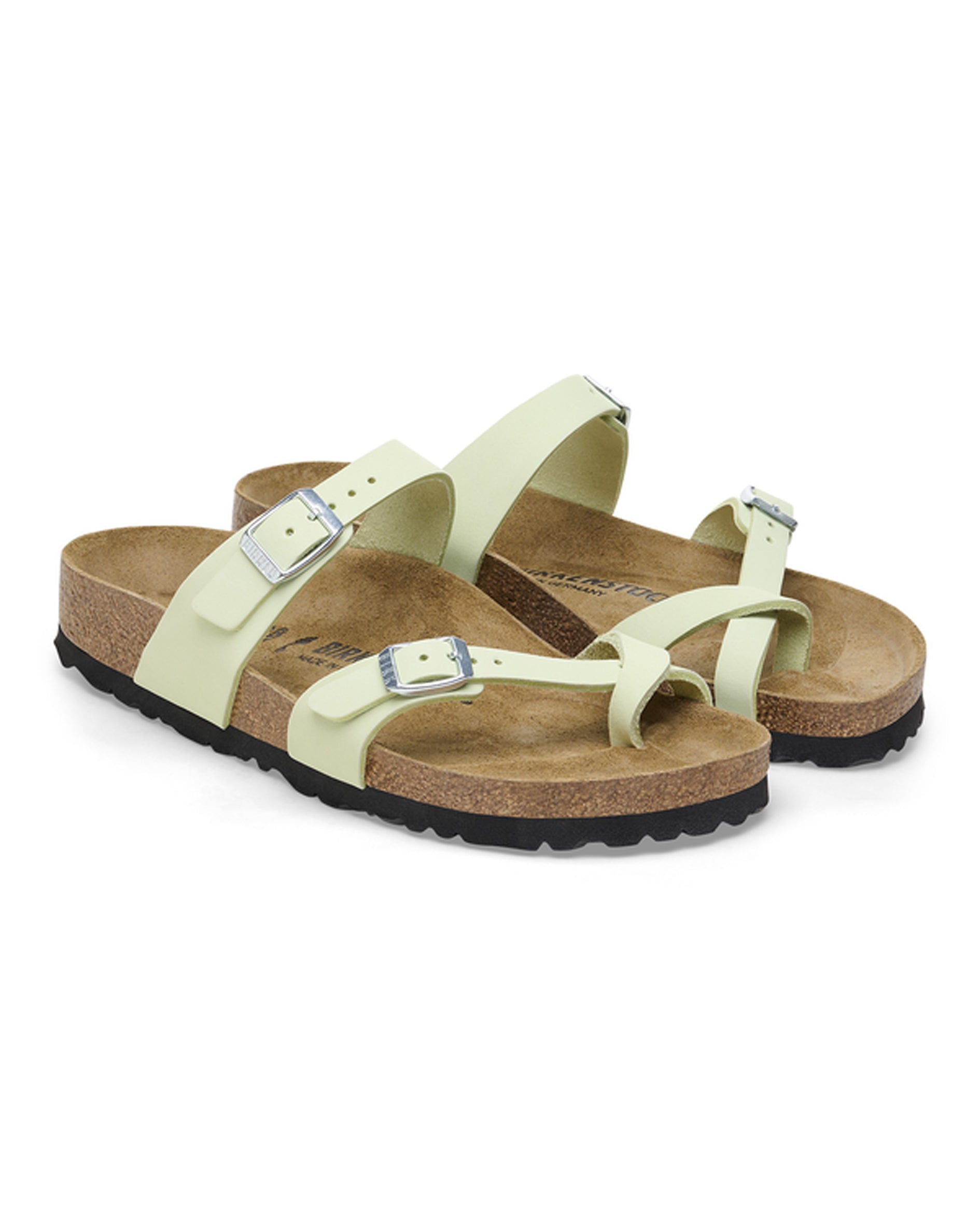 Mayari Faded Lime Nubuck Leather Sandals