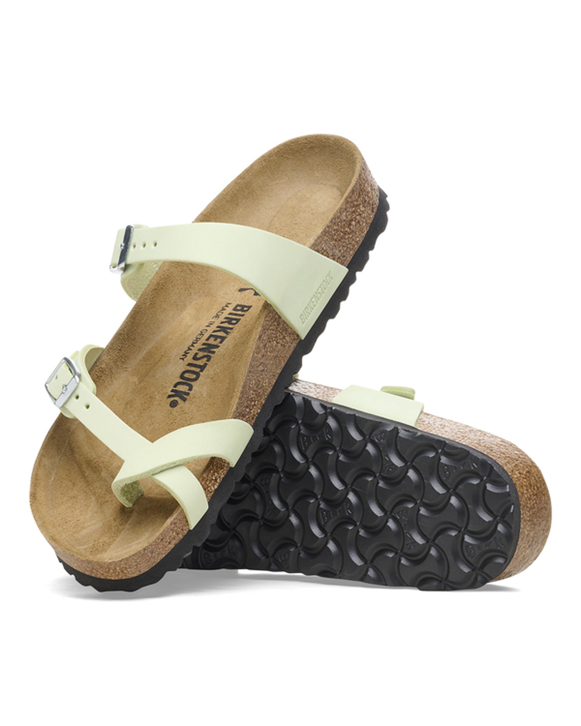 Mayari Faded Lime Nubuck Leather Sandals