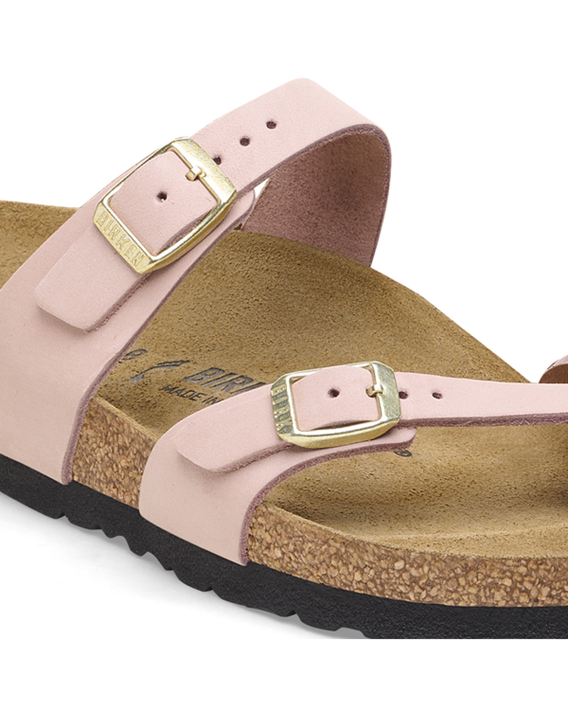 Mayari Soft Pink Nubuck Leather Sandals