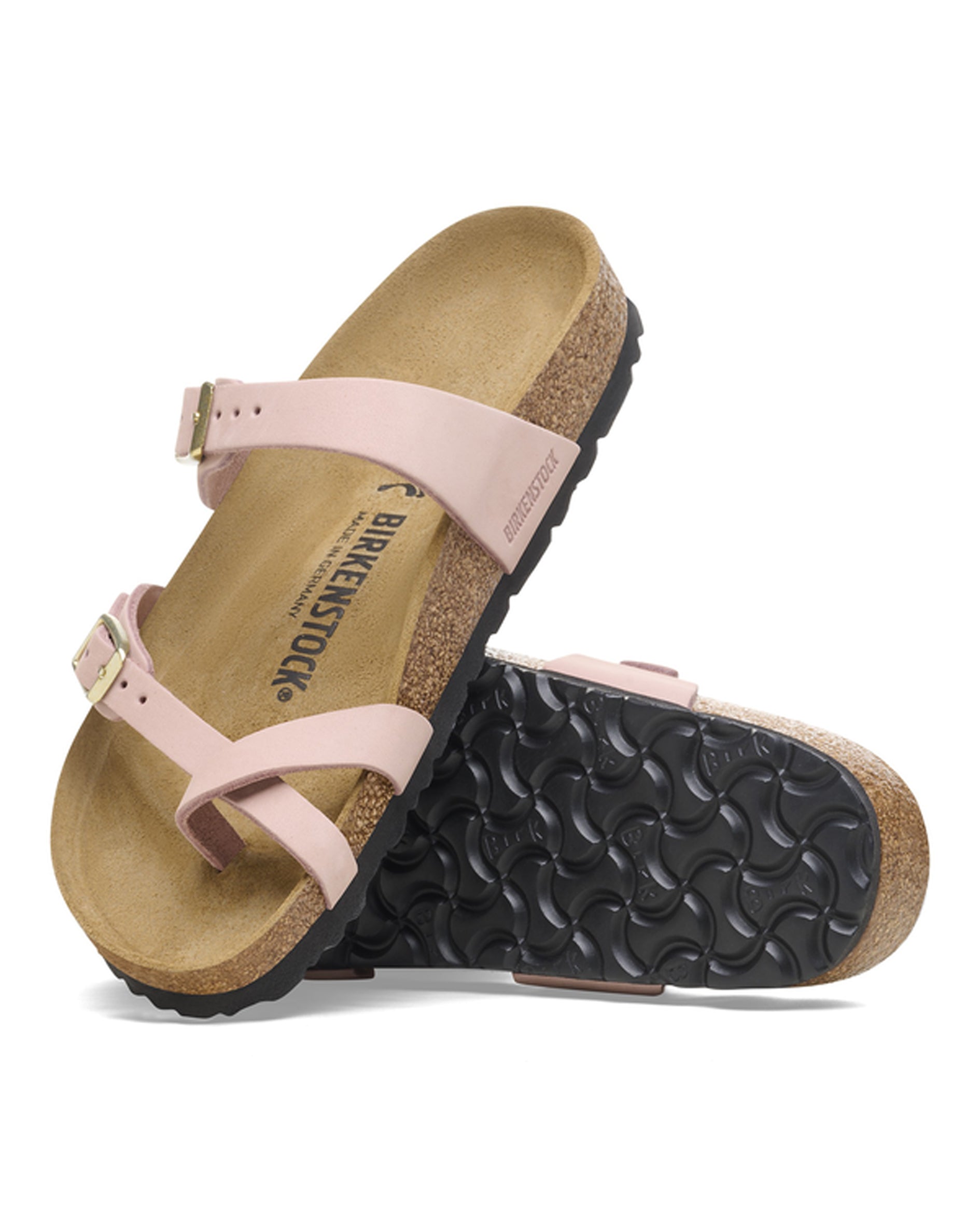 Mayari Soft Pink Nubuck Leather Sandals