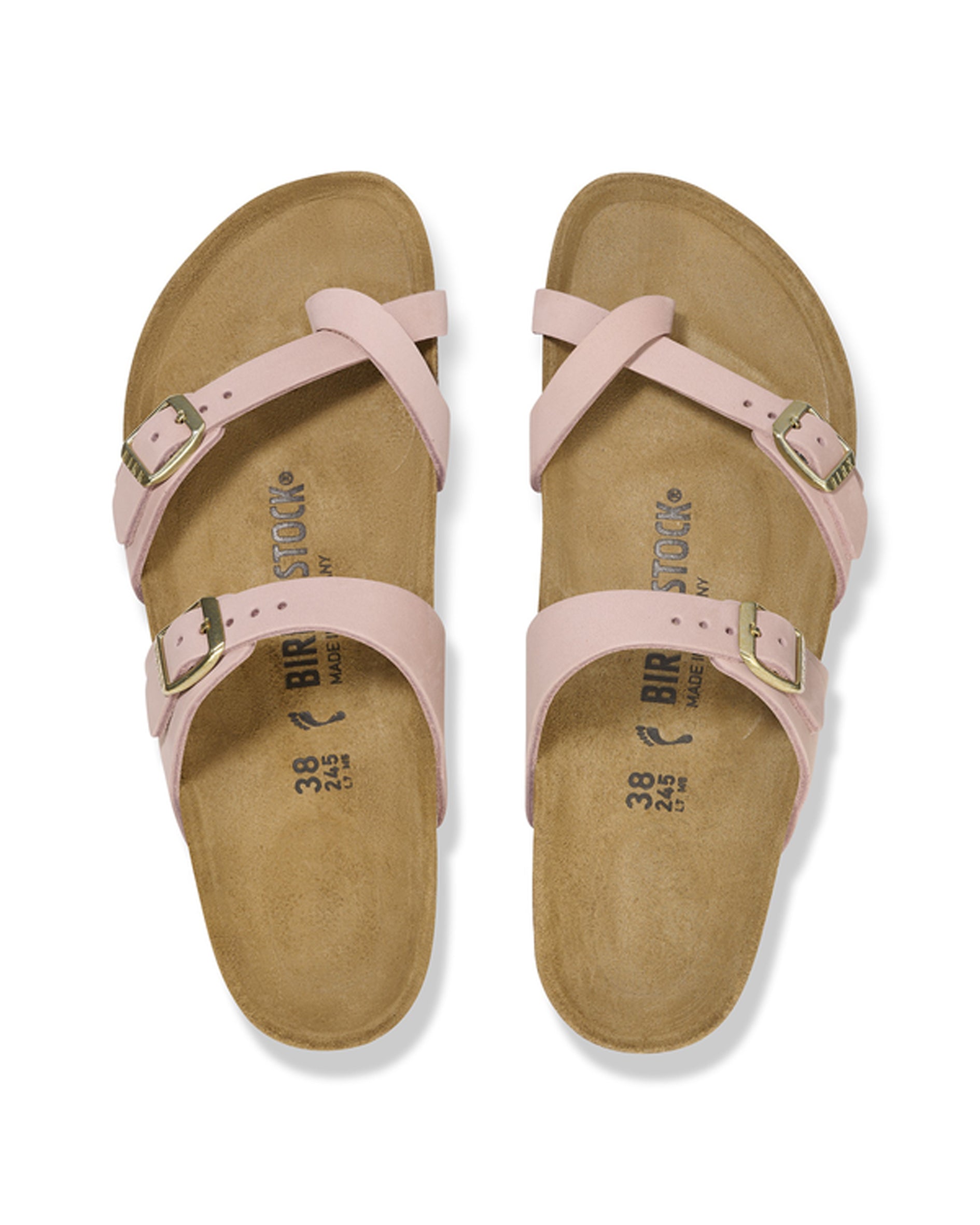 Mayari Soft Pink Nubuck Leather Sandals