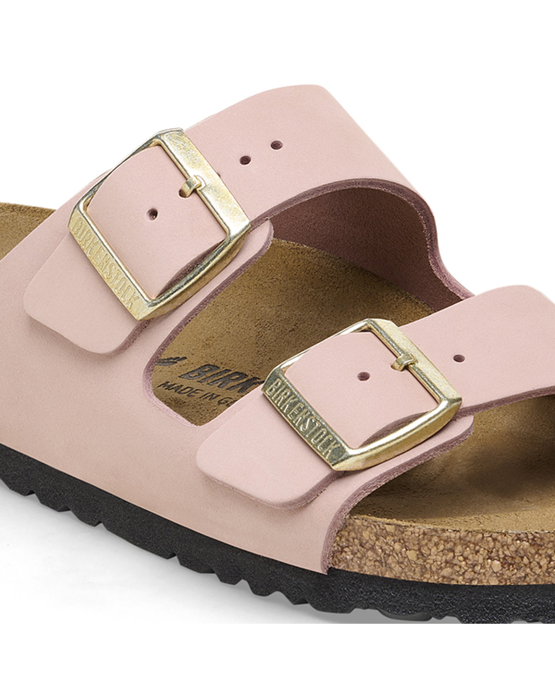 Arizona Soft Pink Nubuck Leather Sandals