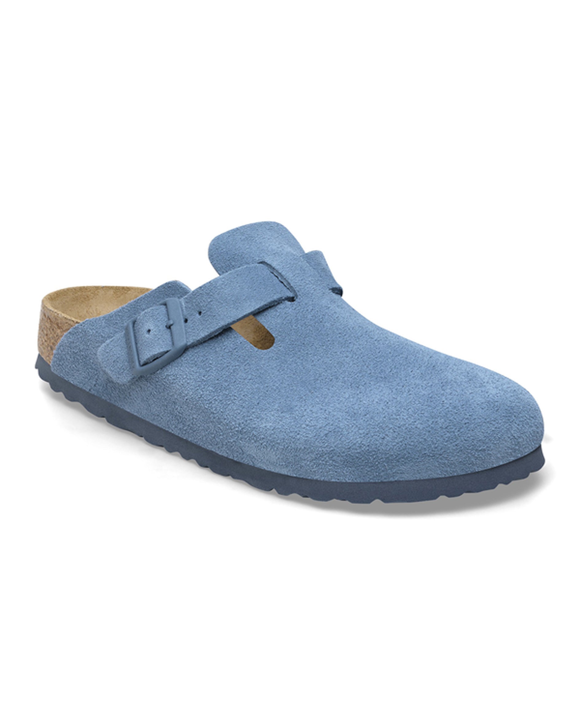 Boston Elemental Blue Suede Leather Clogs