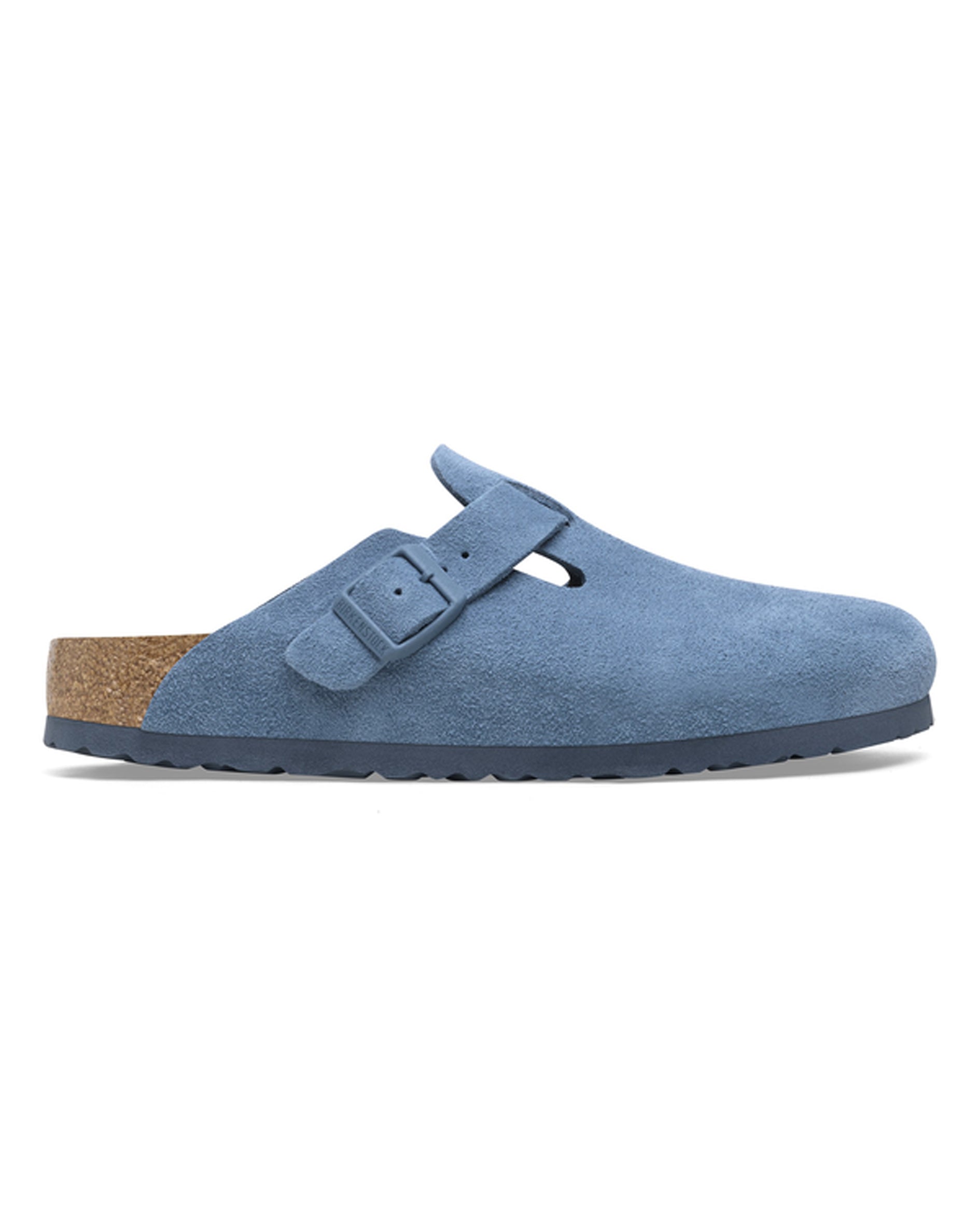 Boston Elemental Blue Suede Leather Clogs