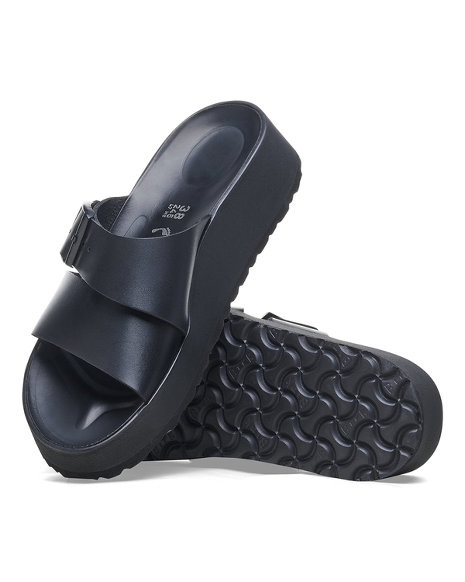 Almina Exquisite Black Leather Sandals