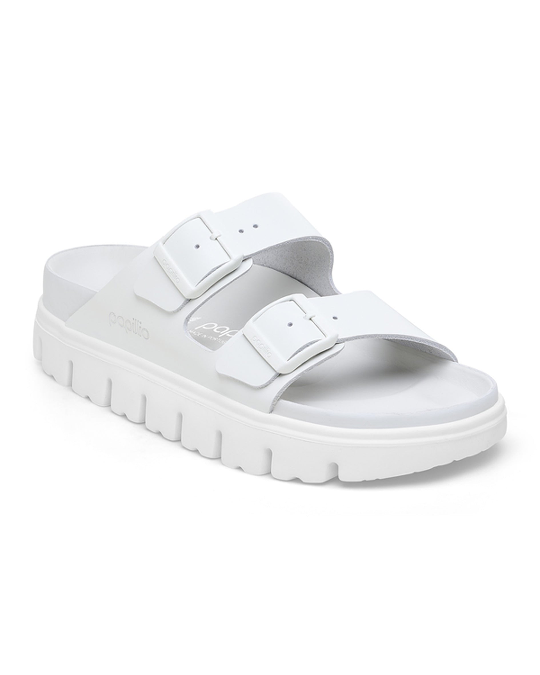 Arizona Chunky Exquisite White Leather Sandals