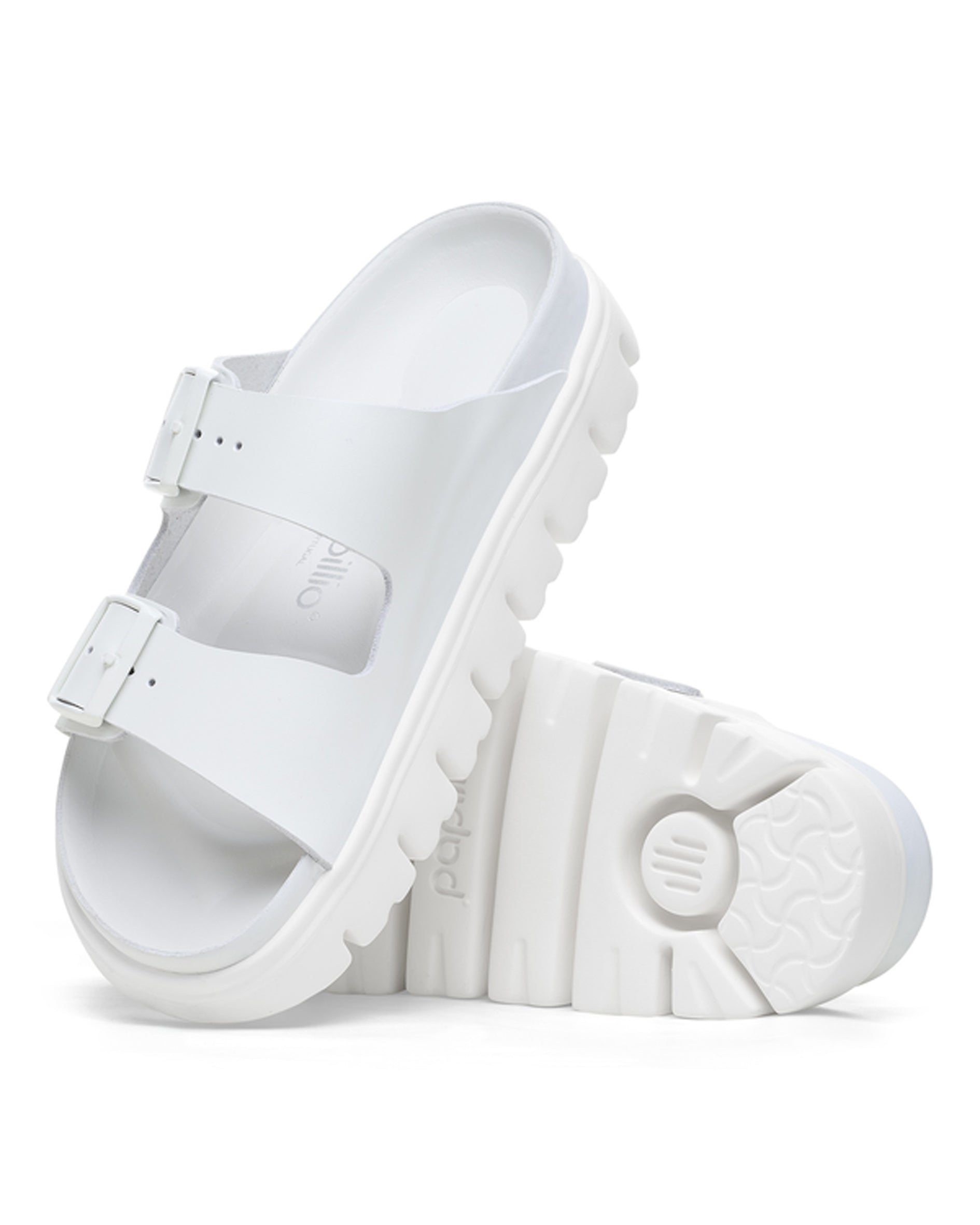 Arizona Chunky Exquisite White Leather Sandals