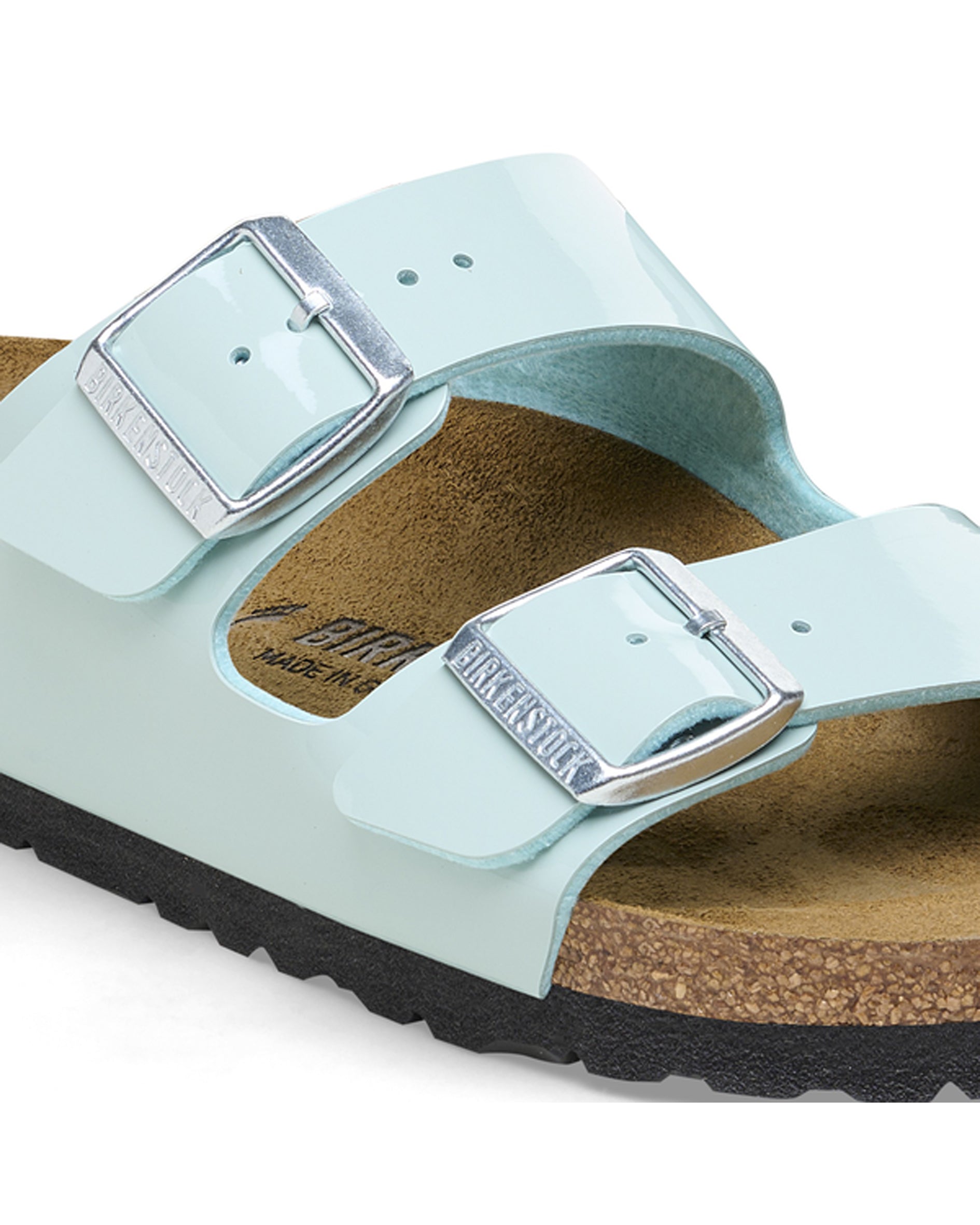 Arizona Patent Surf Green Birko-Flor Sandals