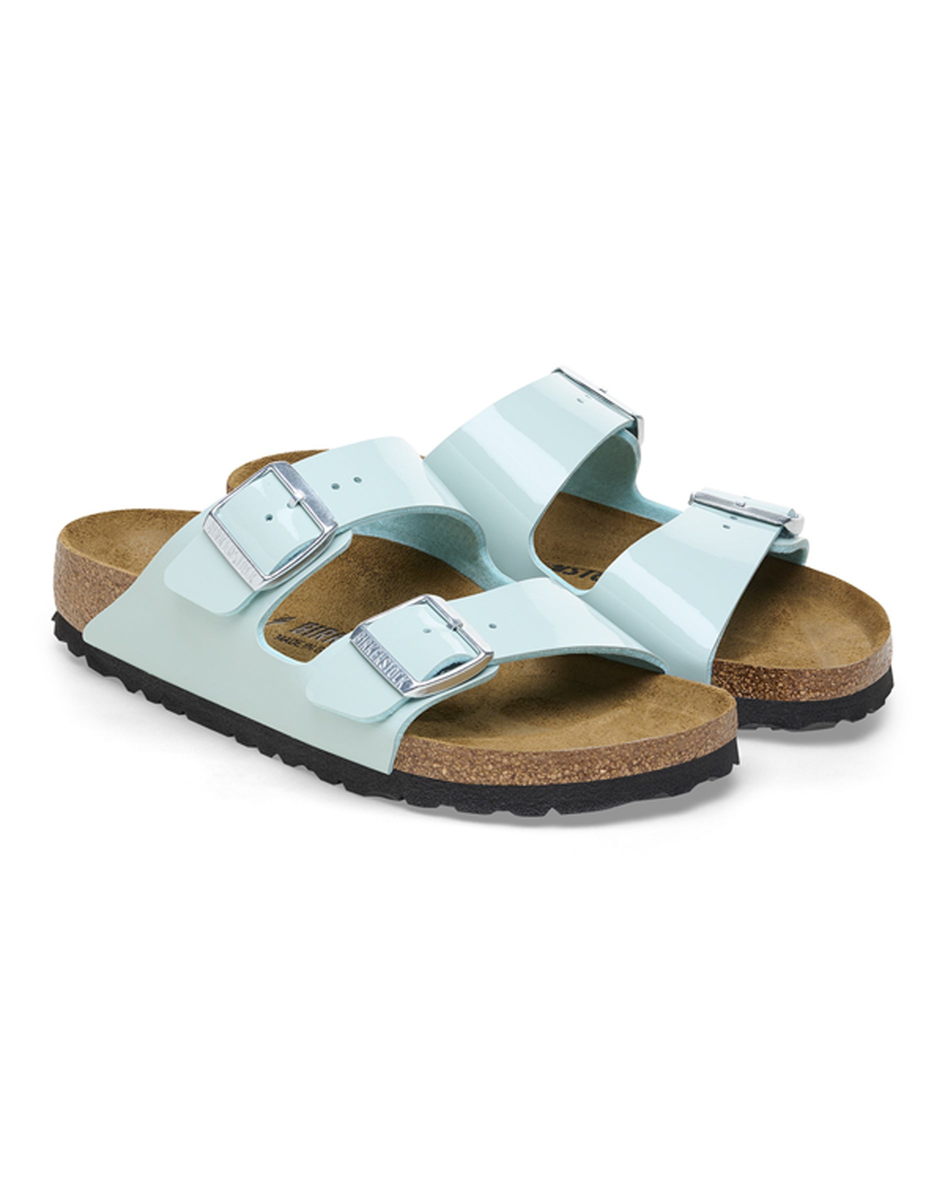 Arizona Patent Surf Green Birko-Flor Sandals