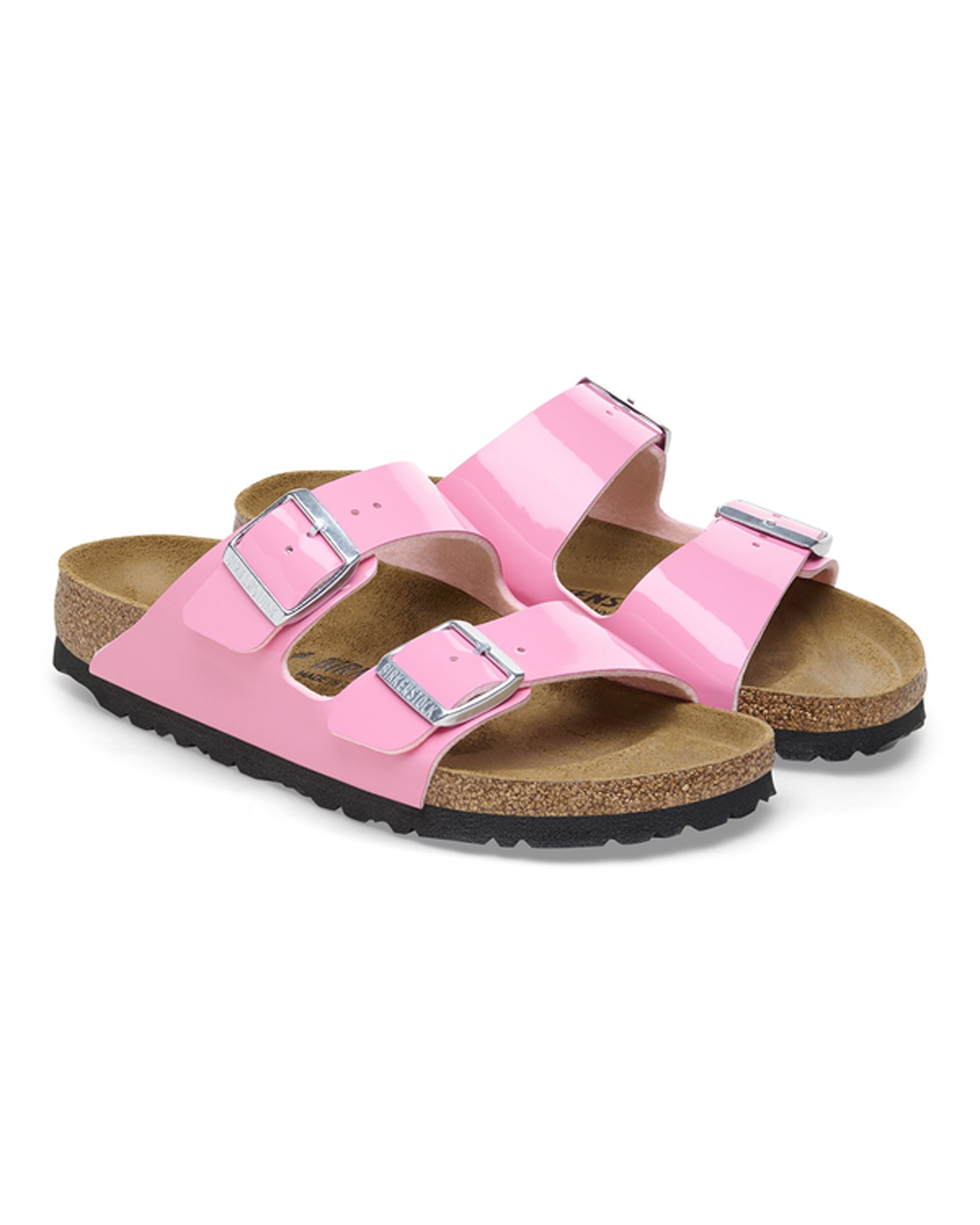 Arizona Patent Candy Pink/Black Birko-Flor Sandals