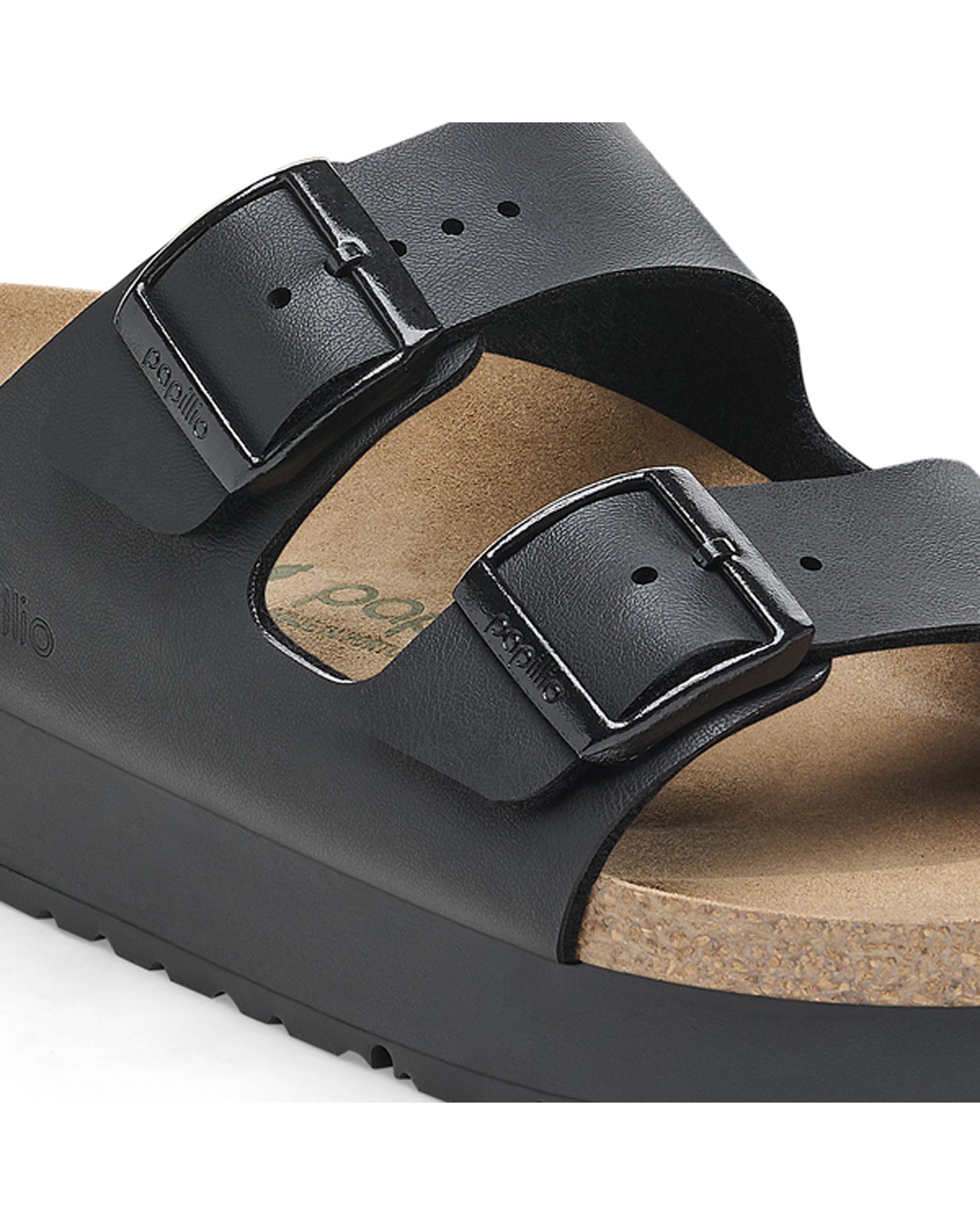 Arizona Platform Flex Black Vegan Birko-Flor Sandals