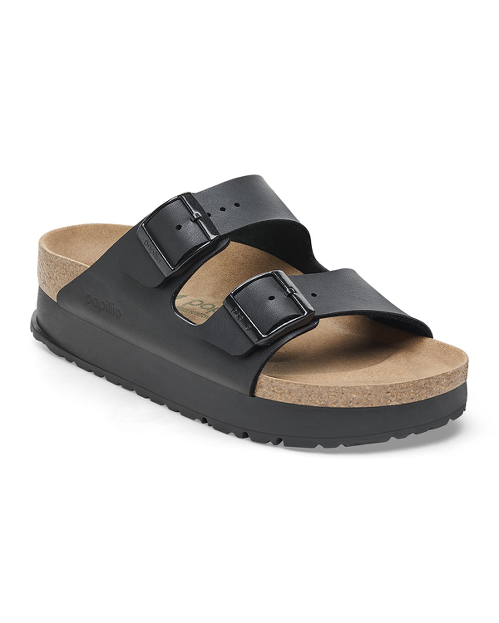 Arizona Platform Flex Black Vegan Birko-Flor Sandals