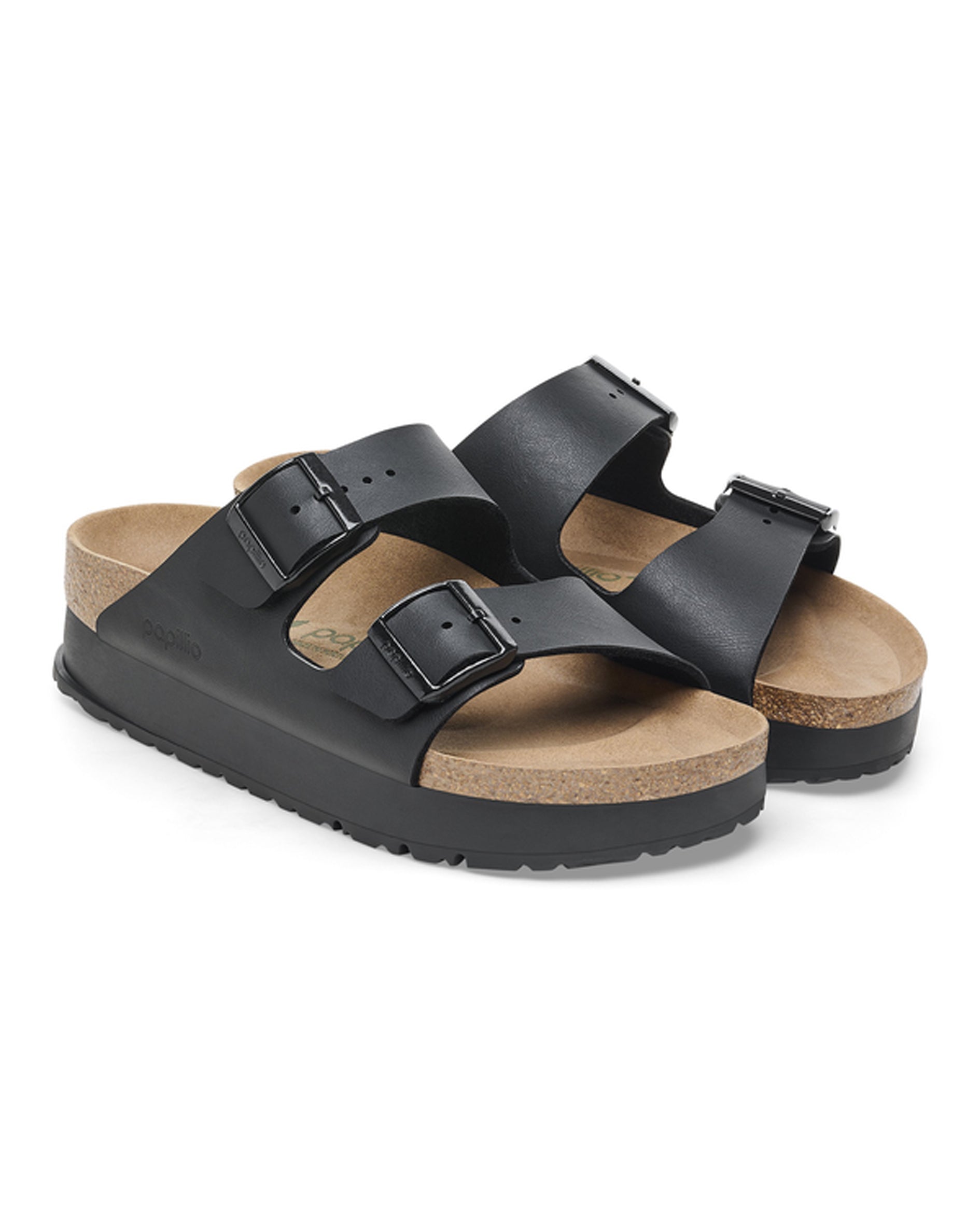 Arizona Platform Flex Black Vegan Birko-Flor Sandals