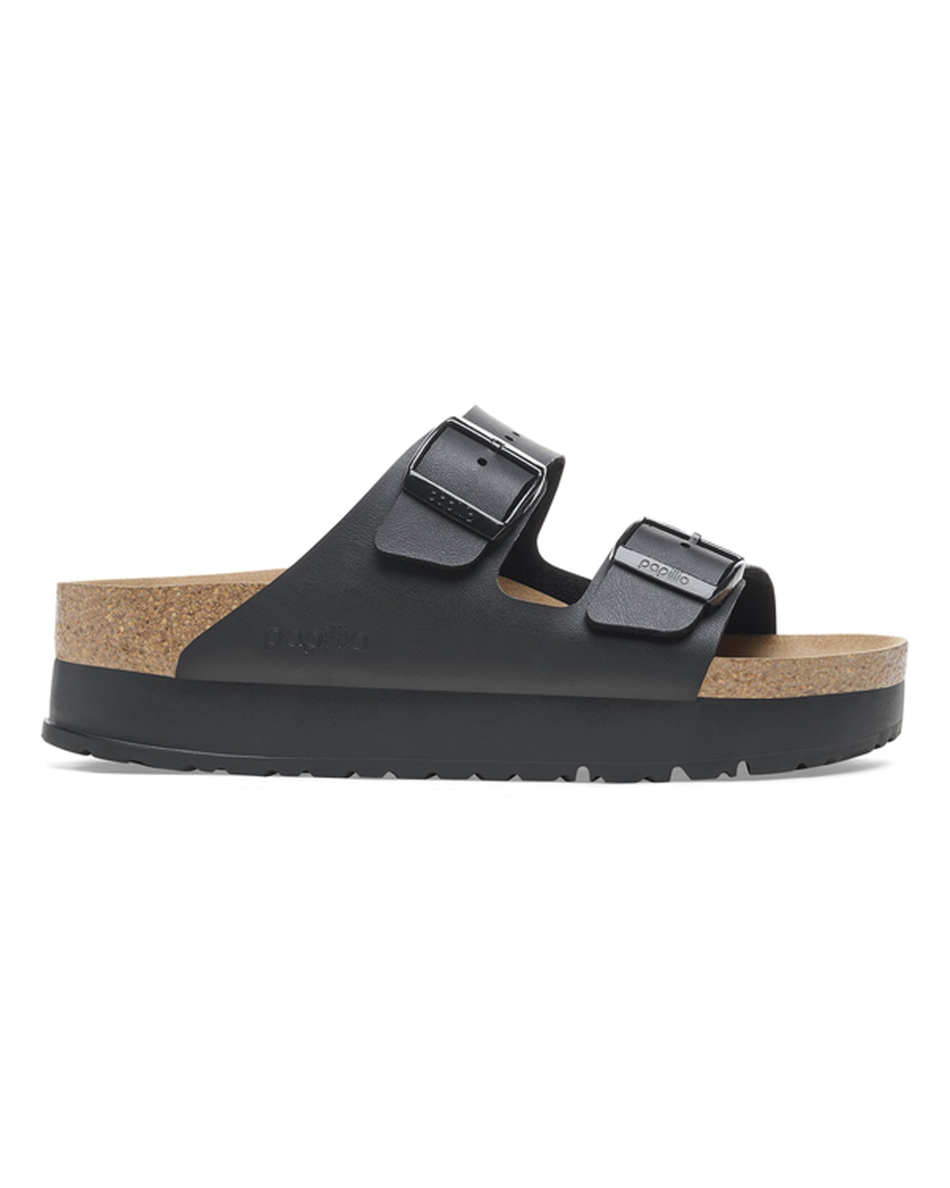 Arizona Platform Flex Black Vegan Birko-Flor Sandals