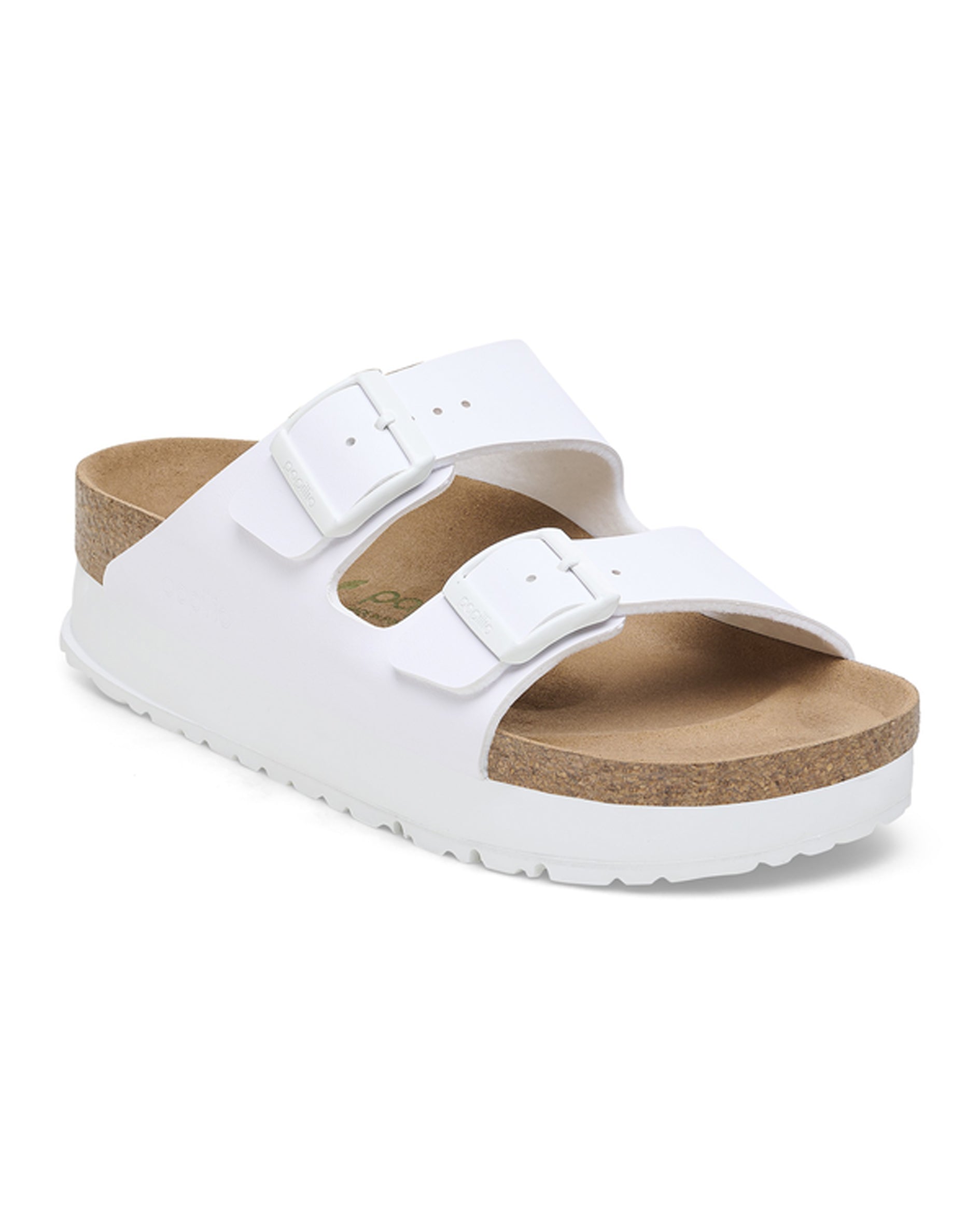 Arizona Platform Flex White Vegan Birko-Flor Sandals