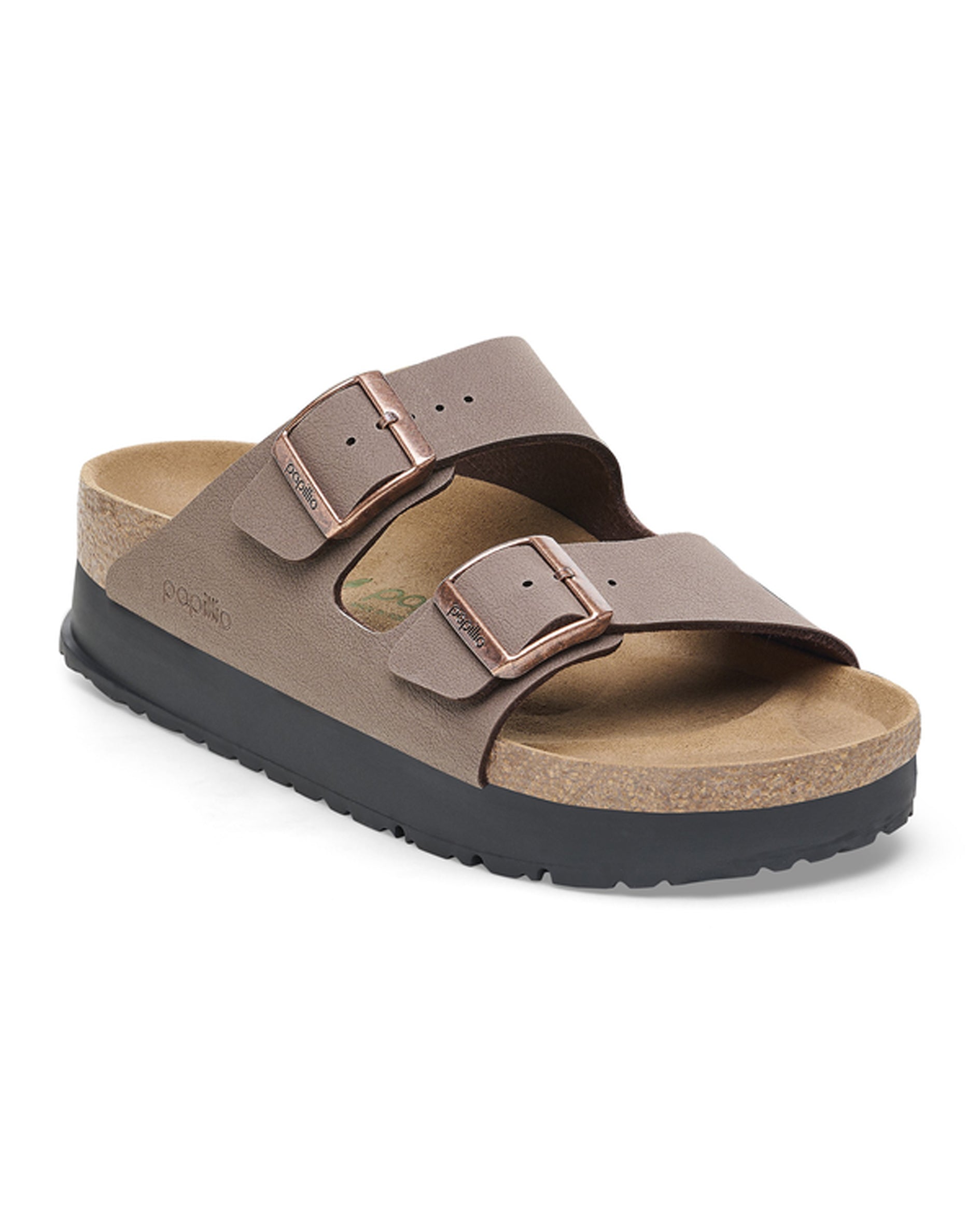 Arizona Platform Flex Mocca Vegan Birko-Flor Sandals