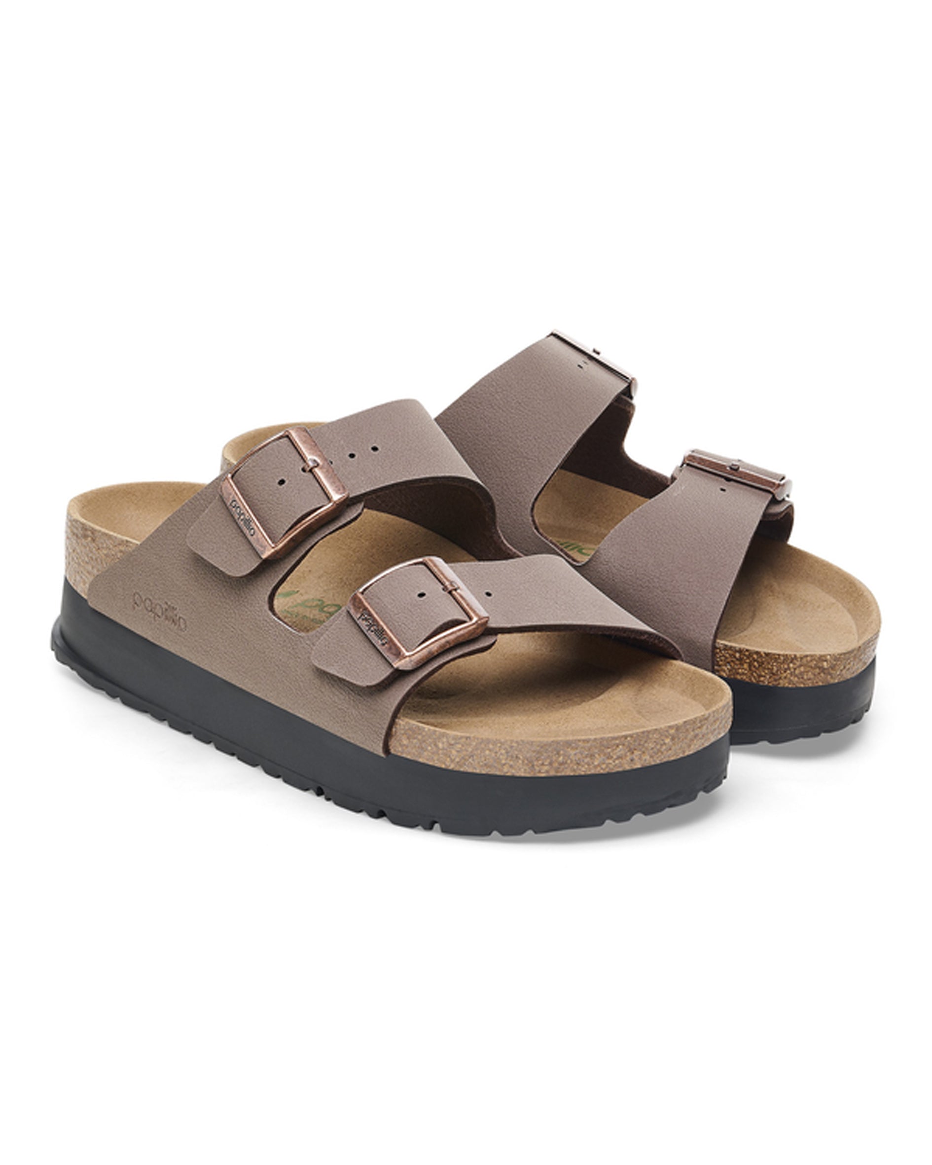 Arizona Platform Flex Mocca Vegan Birko-Flor Sandals