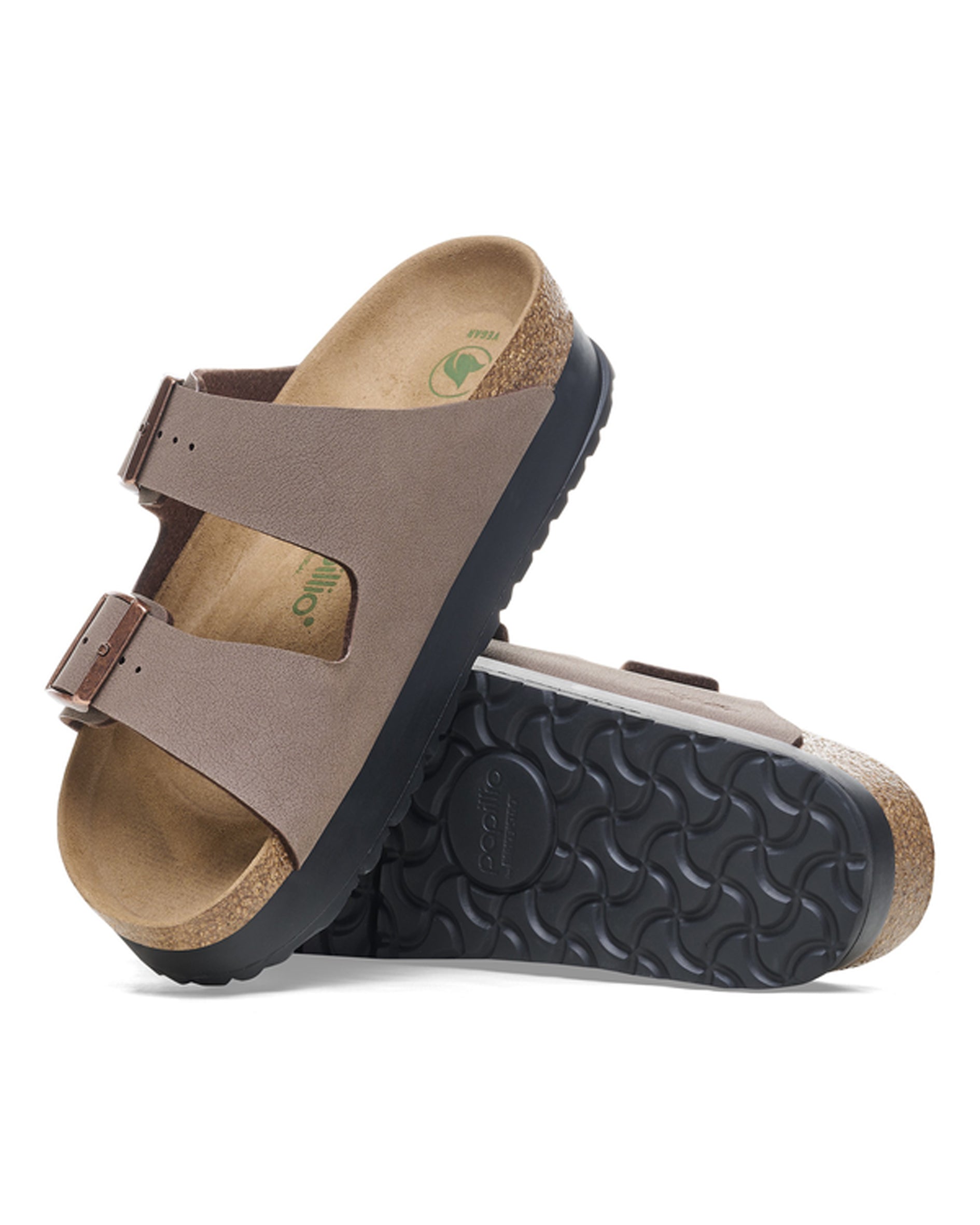 Arizona Platform Flex Mocca Vegan Birko-Flor Sandals