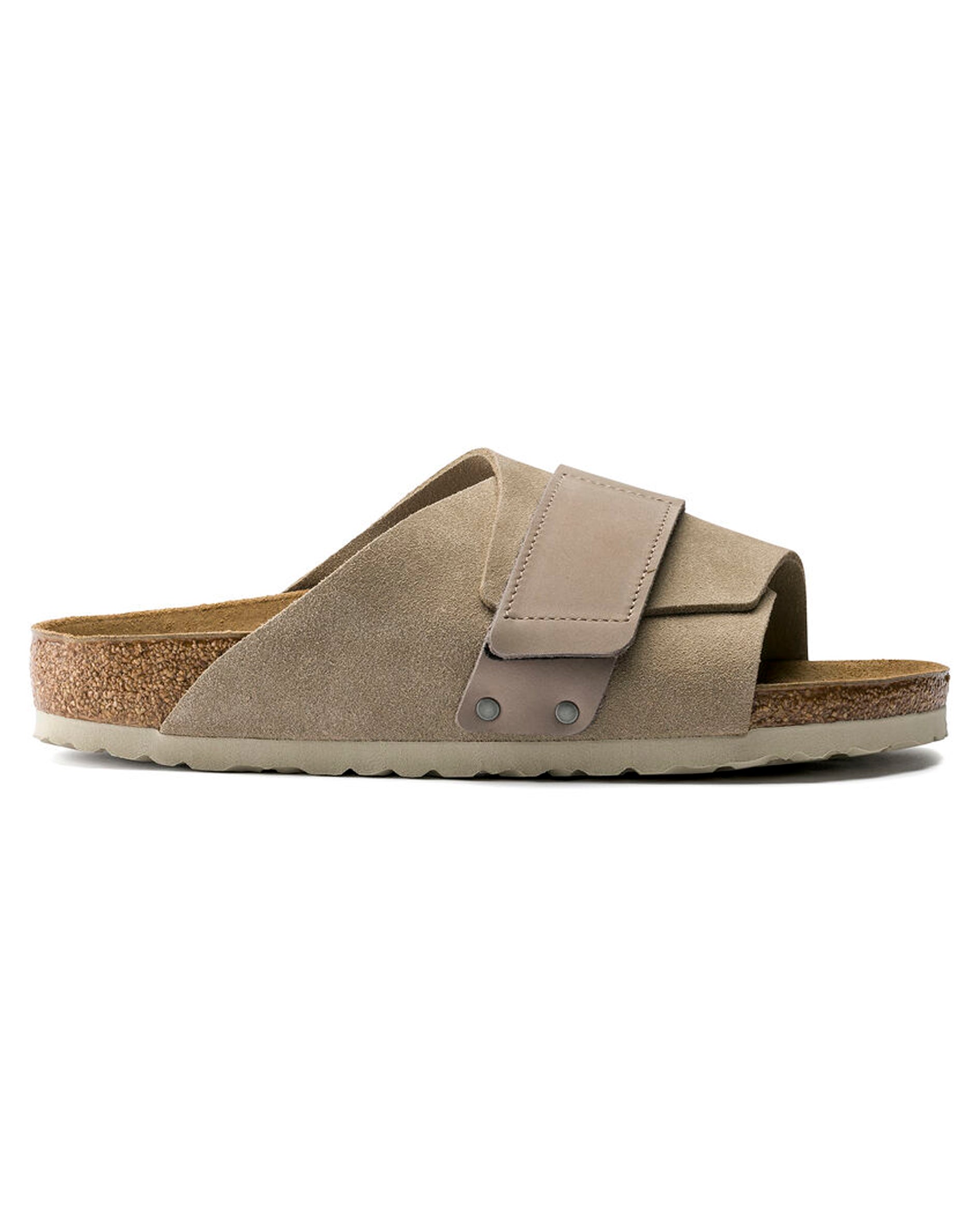 Kyoto Taupe Suede Leather Sandals