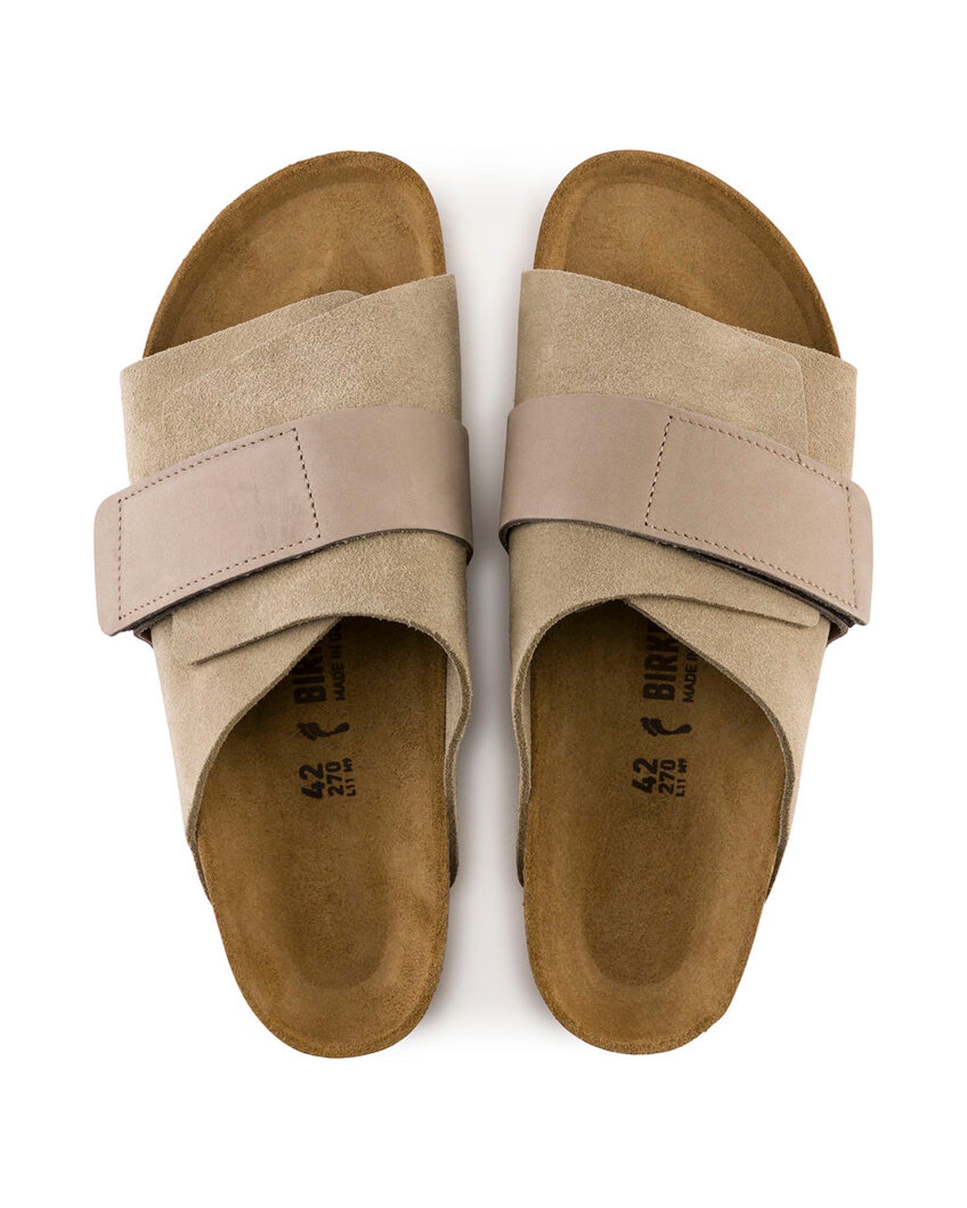 Kyoto Taupe Suede Leather Sandals